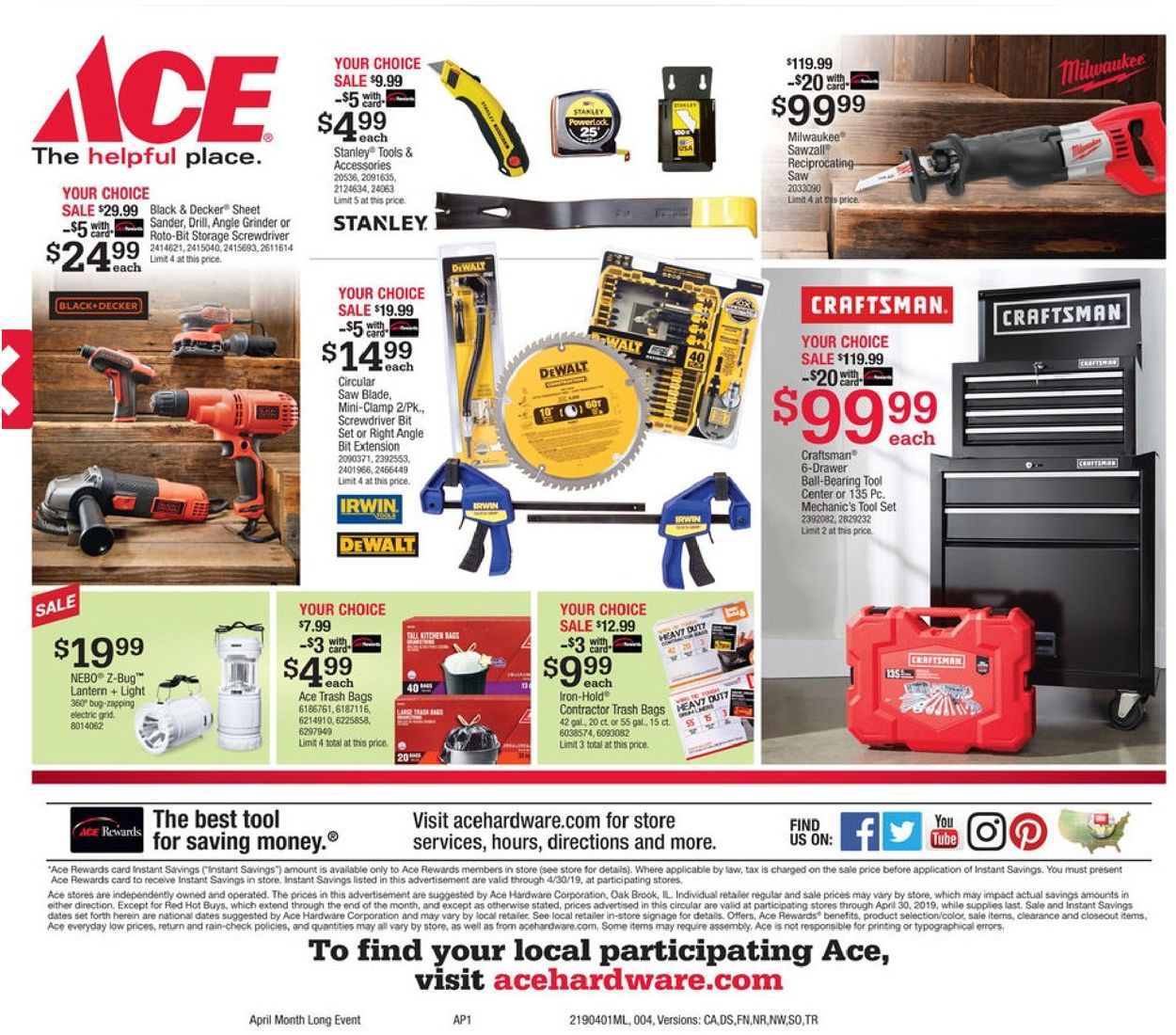 Catalogue Ace Hardware from 04/01/2019