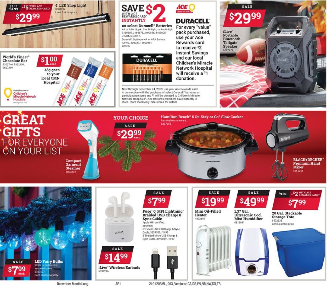 Catalogue Ace Hardware - Christmas Ad 2019 from 12/03/2019