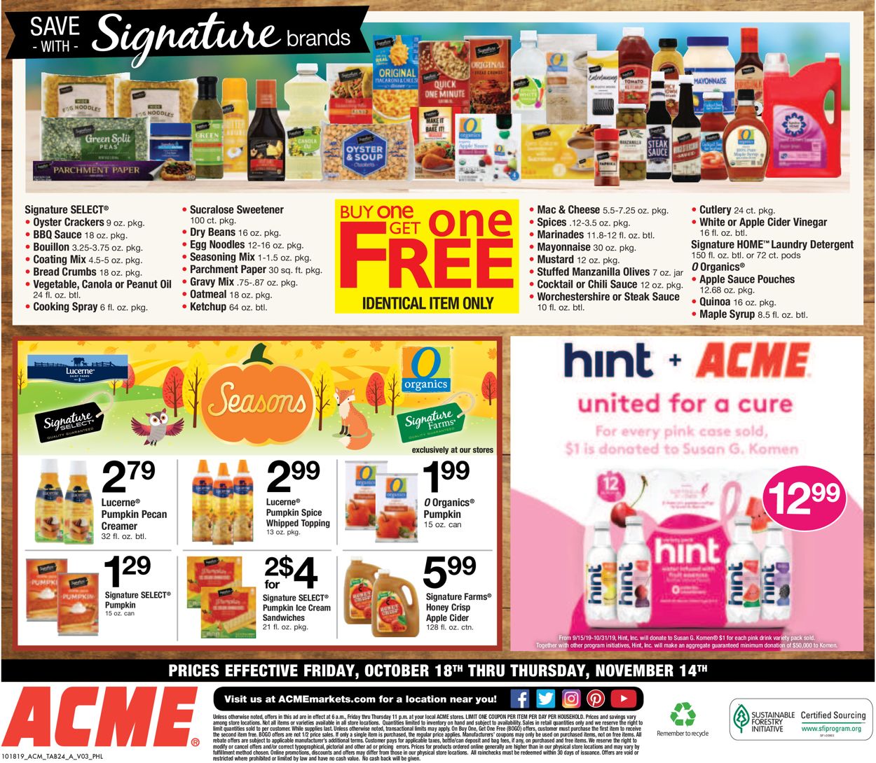 Catalogue Acme from 10/18/2019
