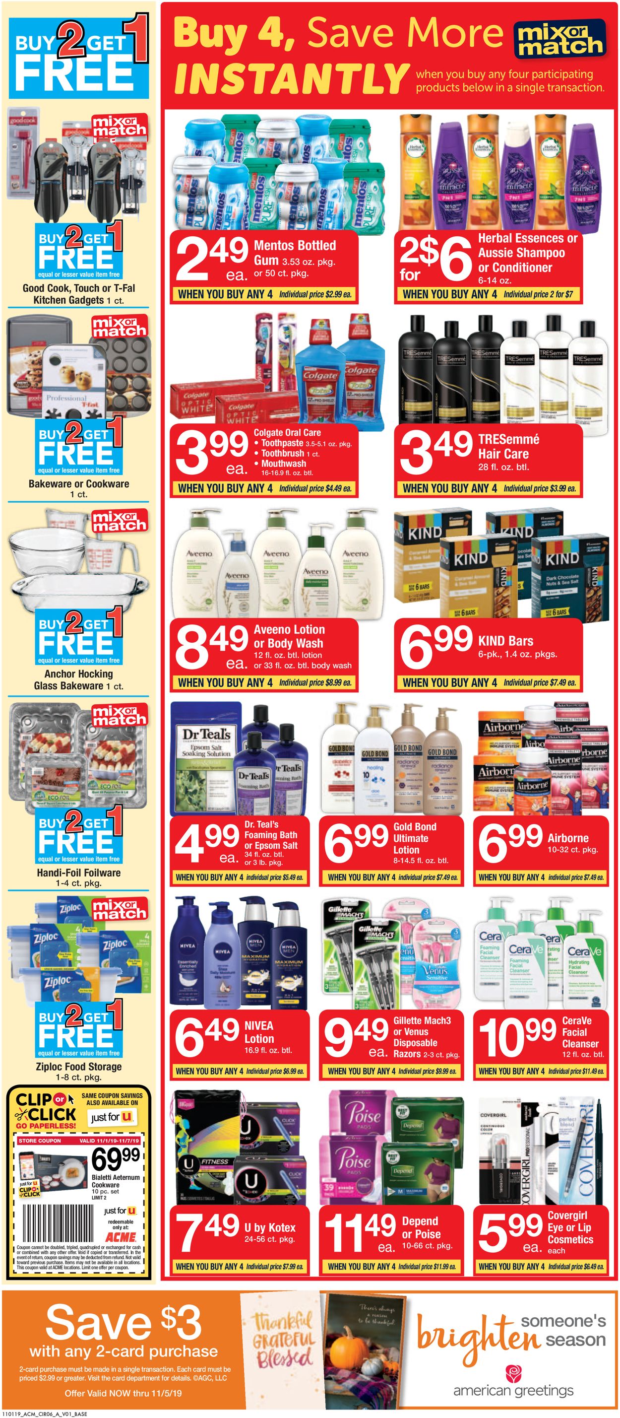 Catalogue Acme from 11/01/2019