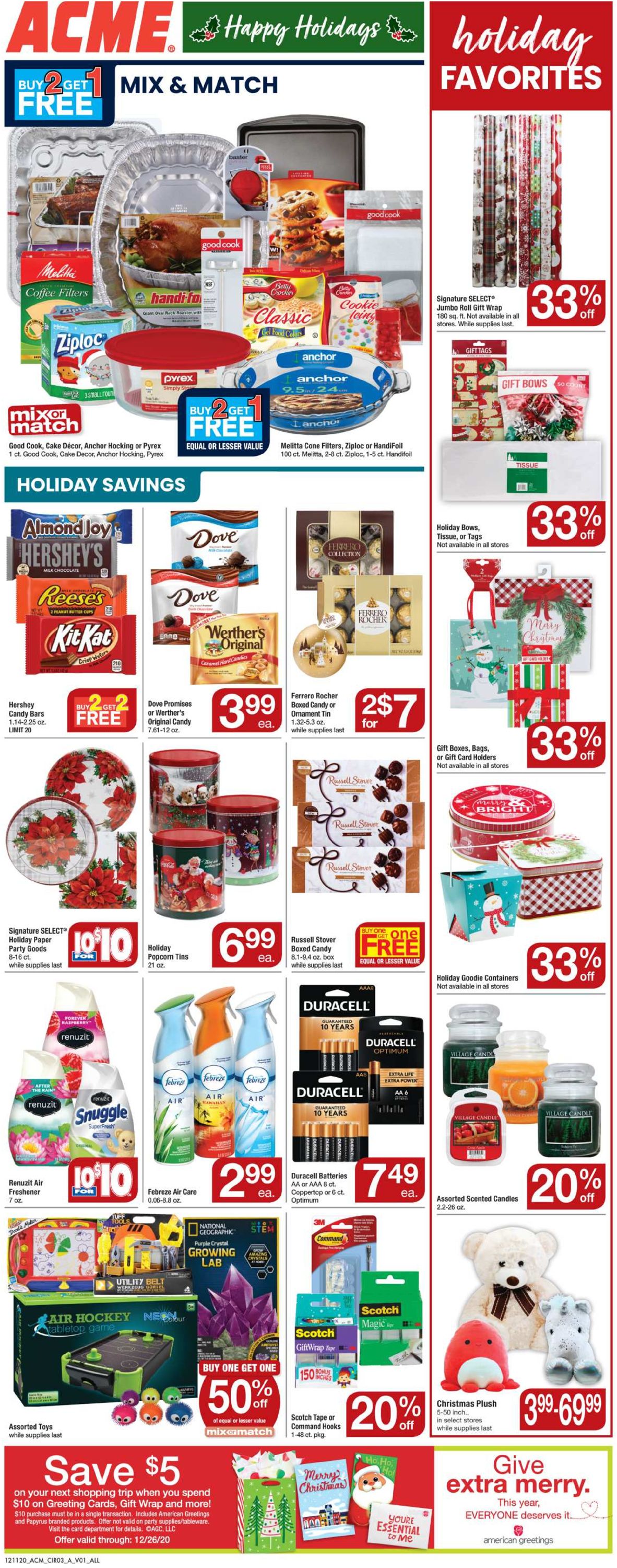 Catalogue Acme from 12/11/2020