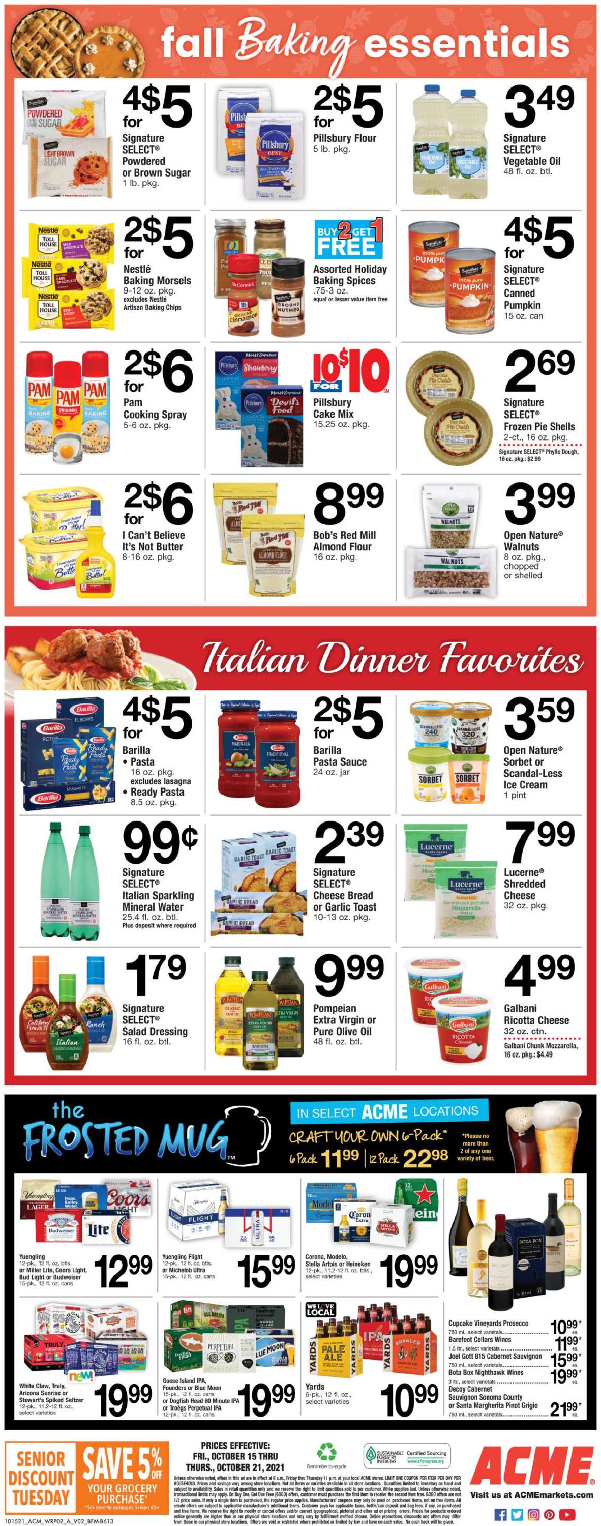 Catalogue Acme from 10/15/2021