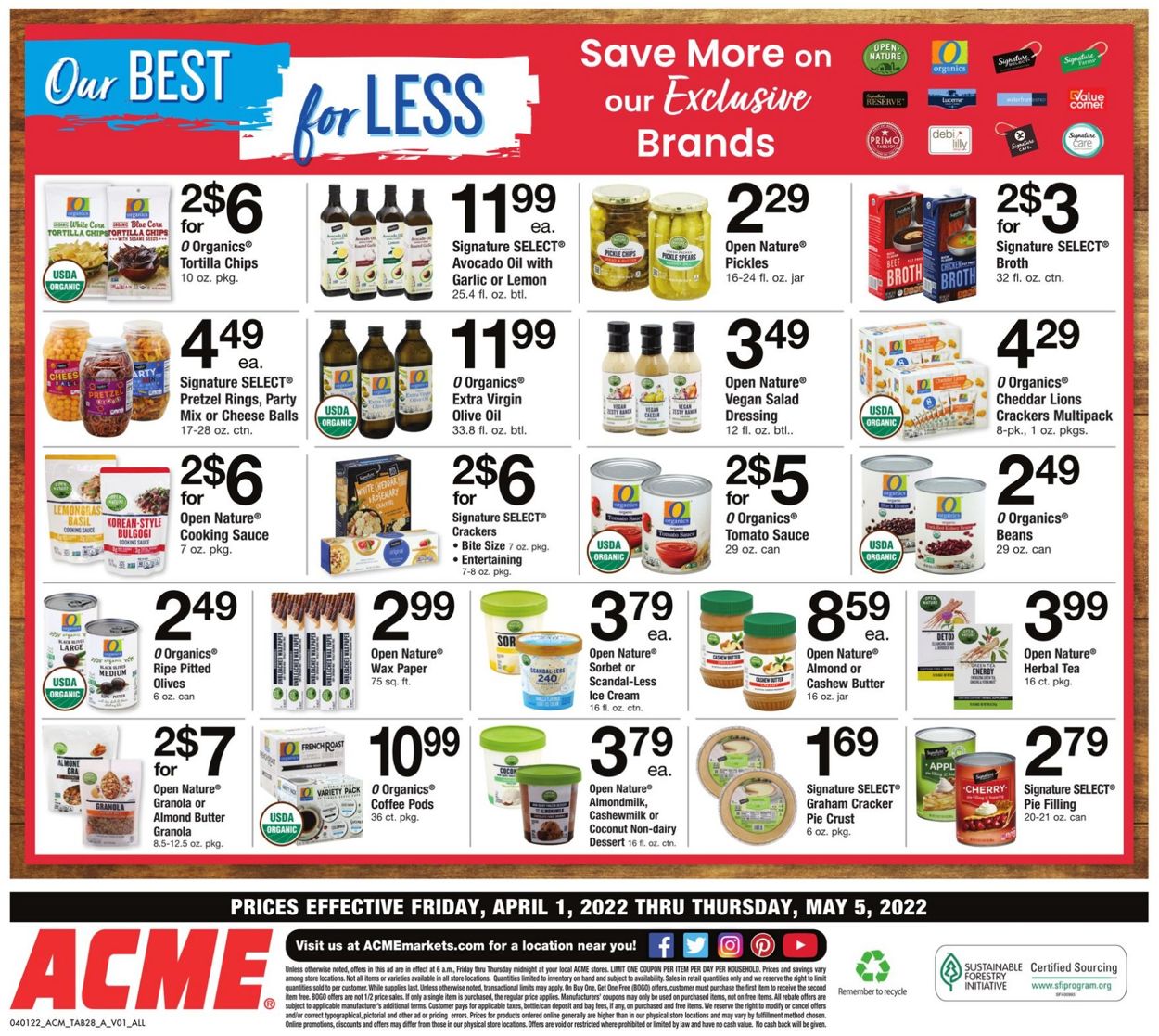 Catalogue Acme from 04/01/2022
