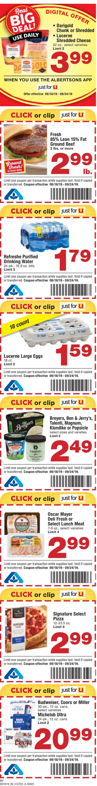 Catalogue Albertsons from 09/18/2019