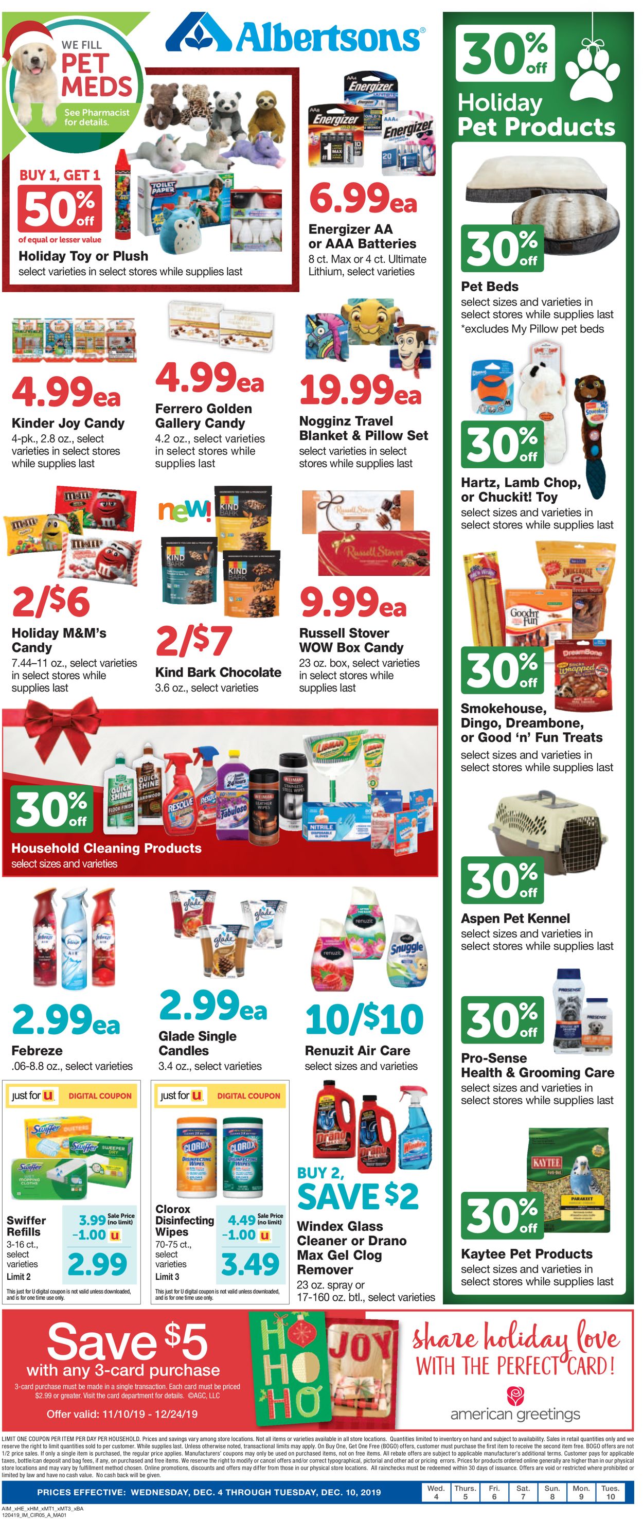 Catalogue Albertsons - Holiday Ad 2019 from 12/04/2019