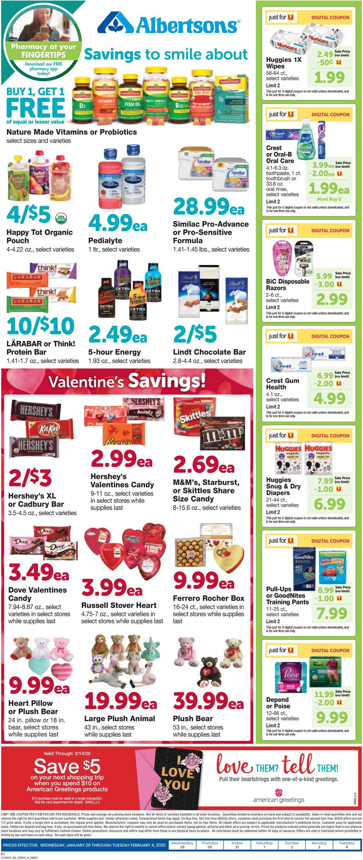 Catalogue Albertsons from 01/29/2020