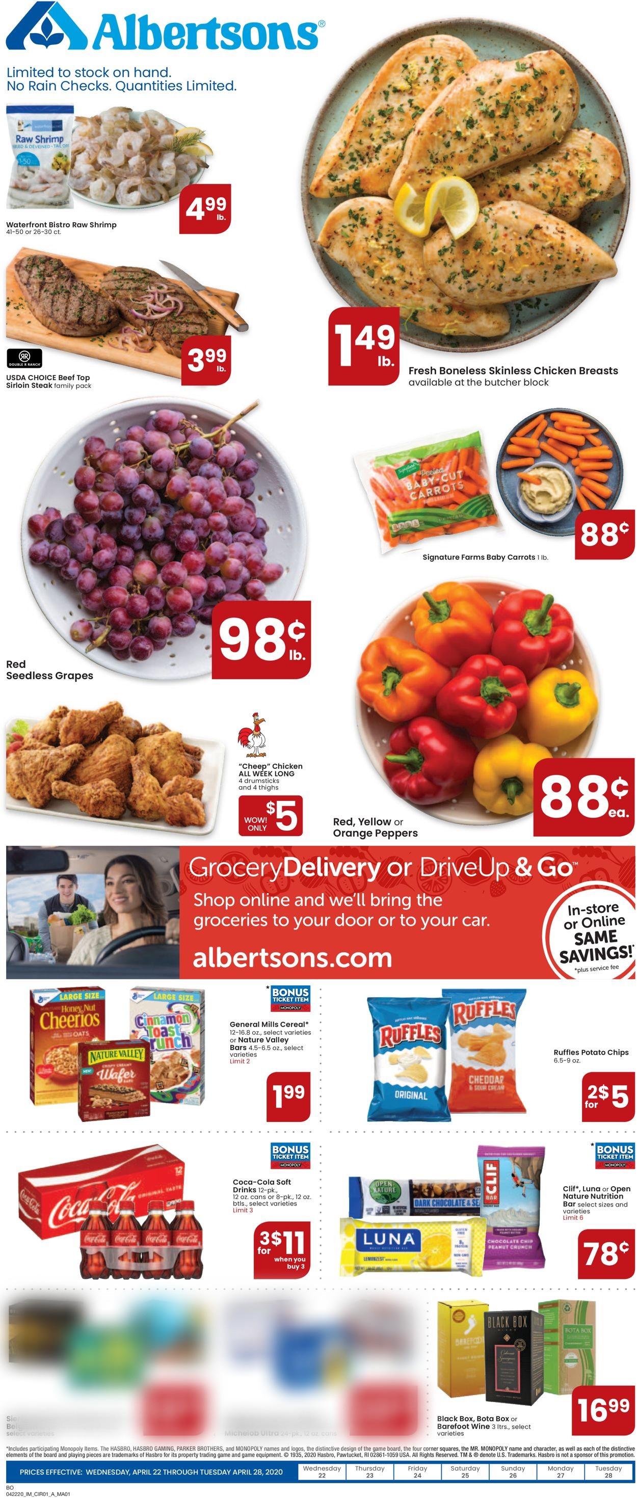 Albertsons Current weekly ad 04/22 - 04/28/2020 - frequent-ads.com
