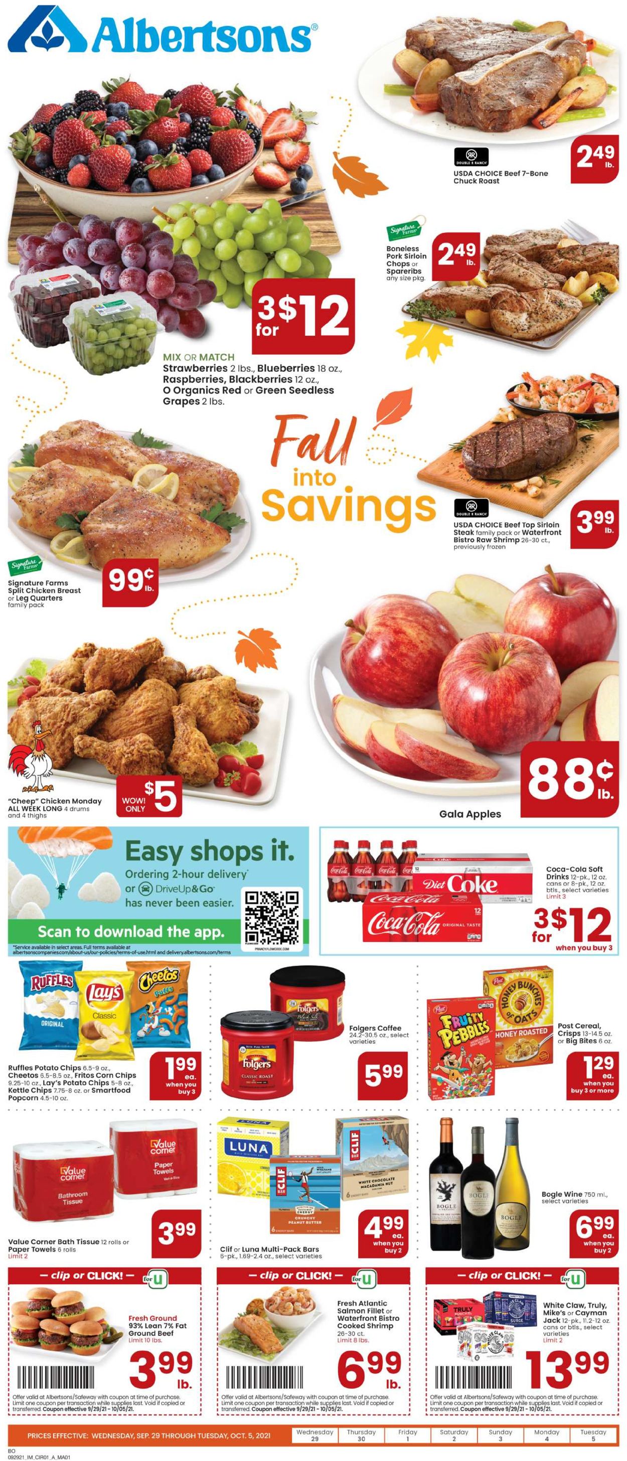 Catalogue Albertsons from 09/29/2021