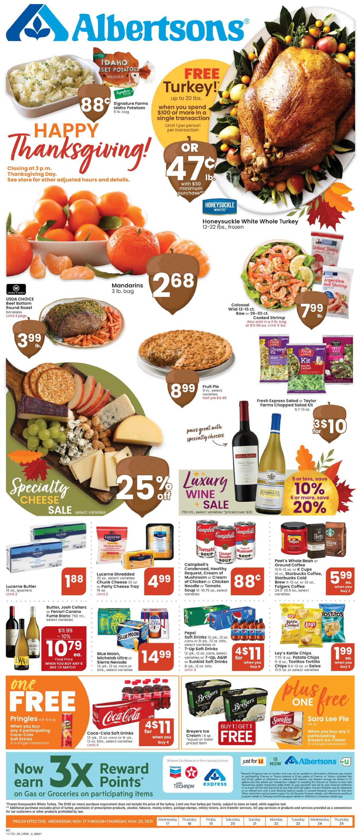 Catalogue Albertsons HOLIDAY 2021 from 11/17/2021