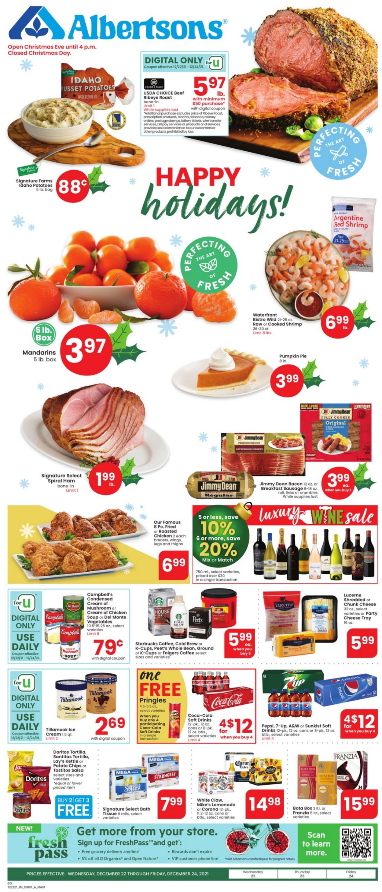 Catalogue Albertsons HOLIDAY 2021 from 12/22/2021
