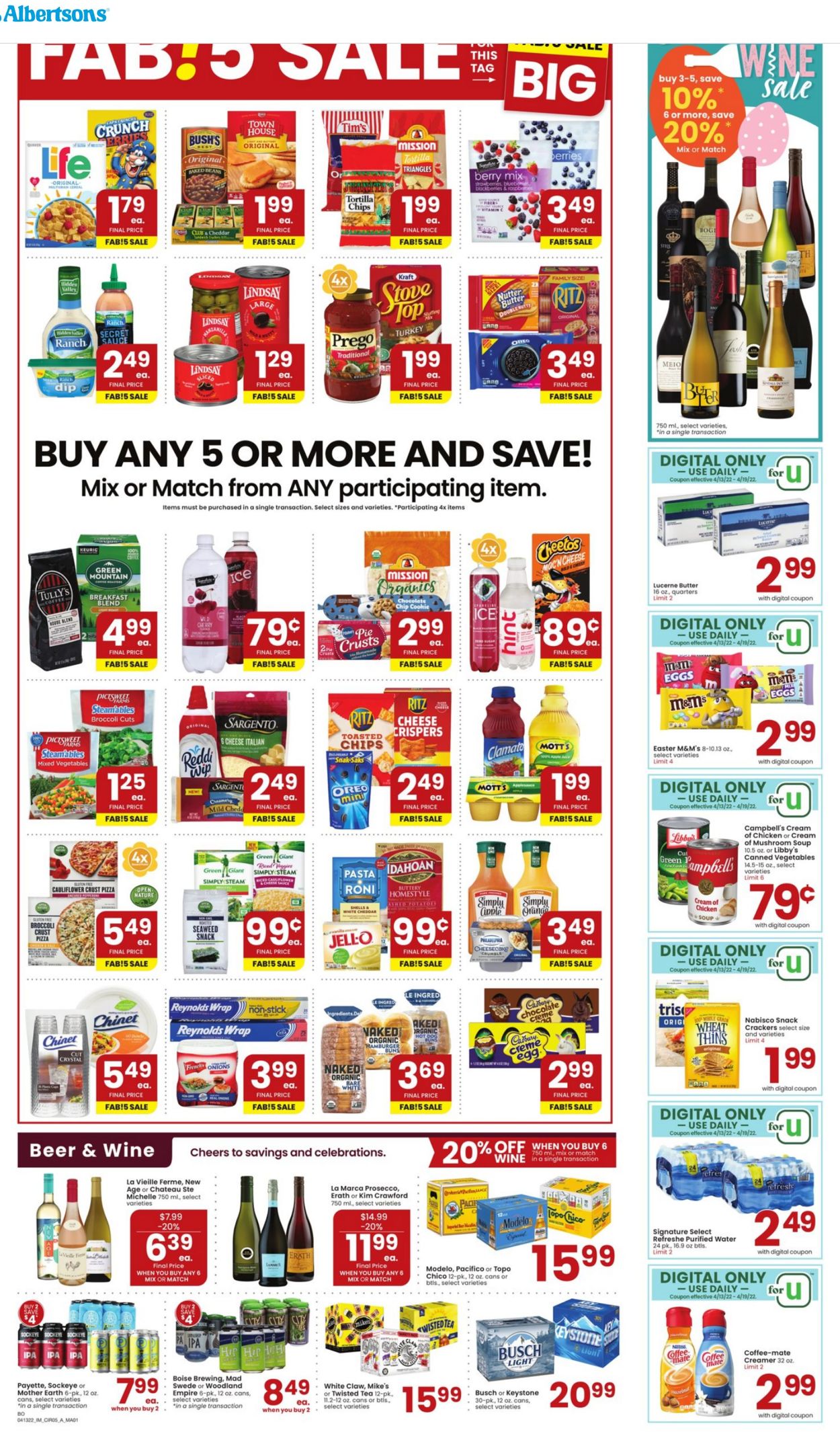 Catalogue Albertsons EASTER AD 2022 from 04/13/2022