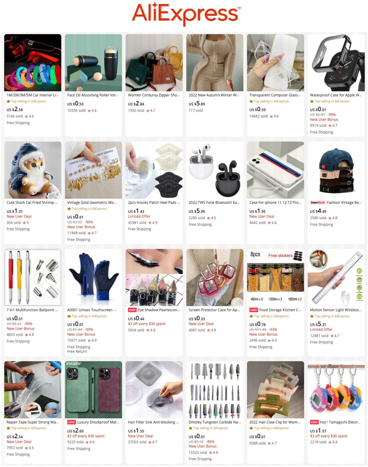 Catalogue AliExpress from 10/11/2022