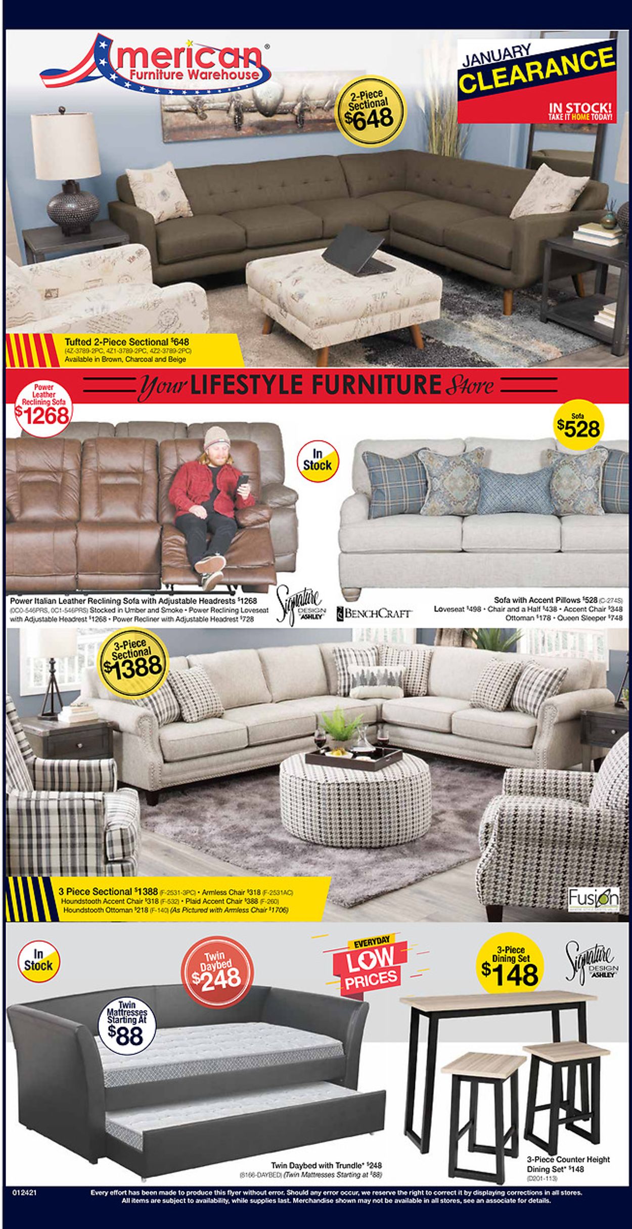 American Furniture Warehouse Current weekly ad 01/25 - 01/30/2021