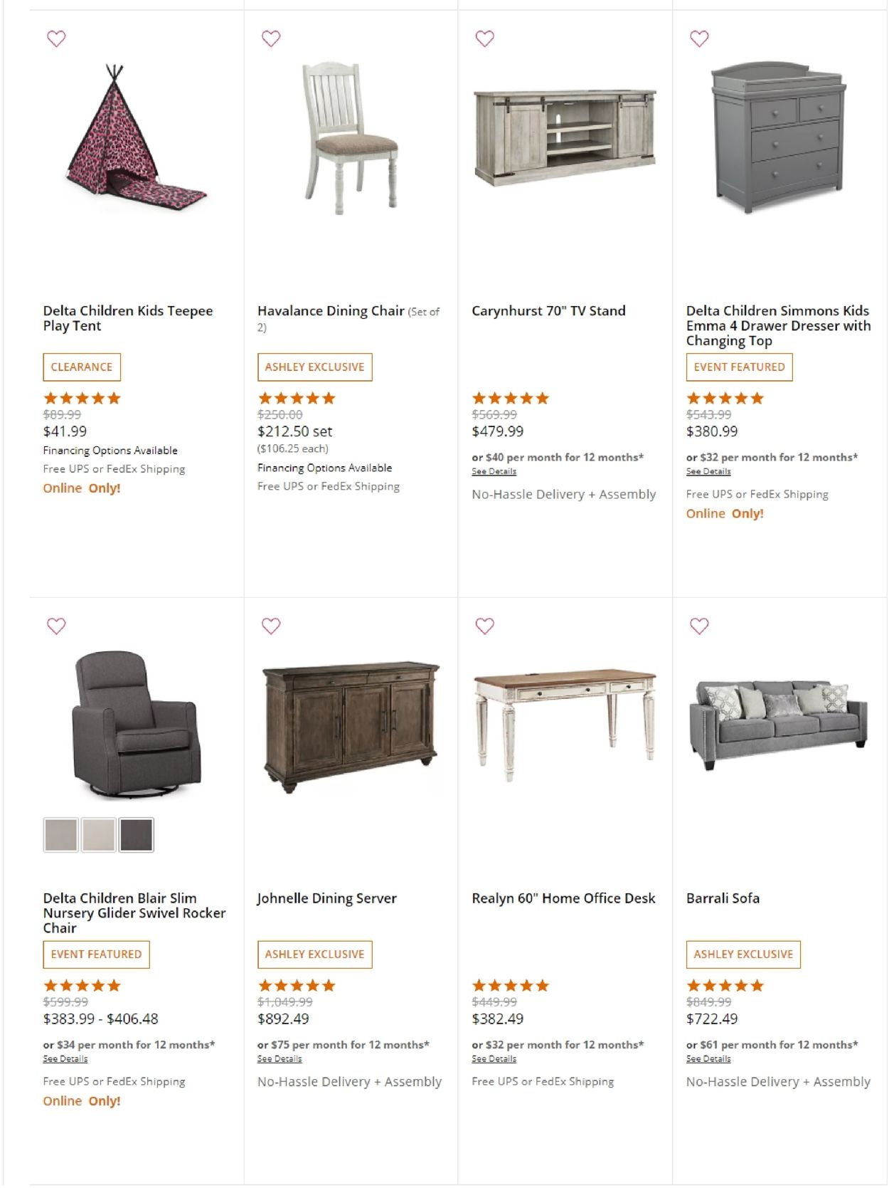Catalogue Ashley Furniture Black Friday 2020 from 11/05/2020