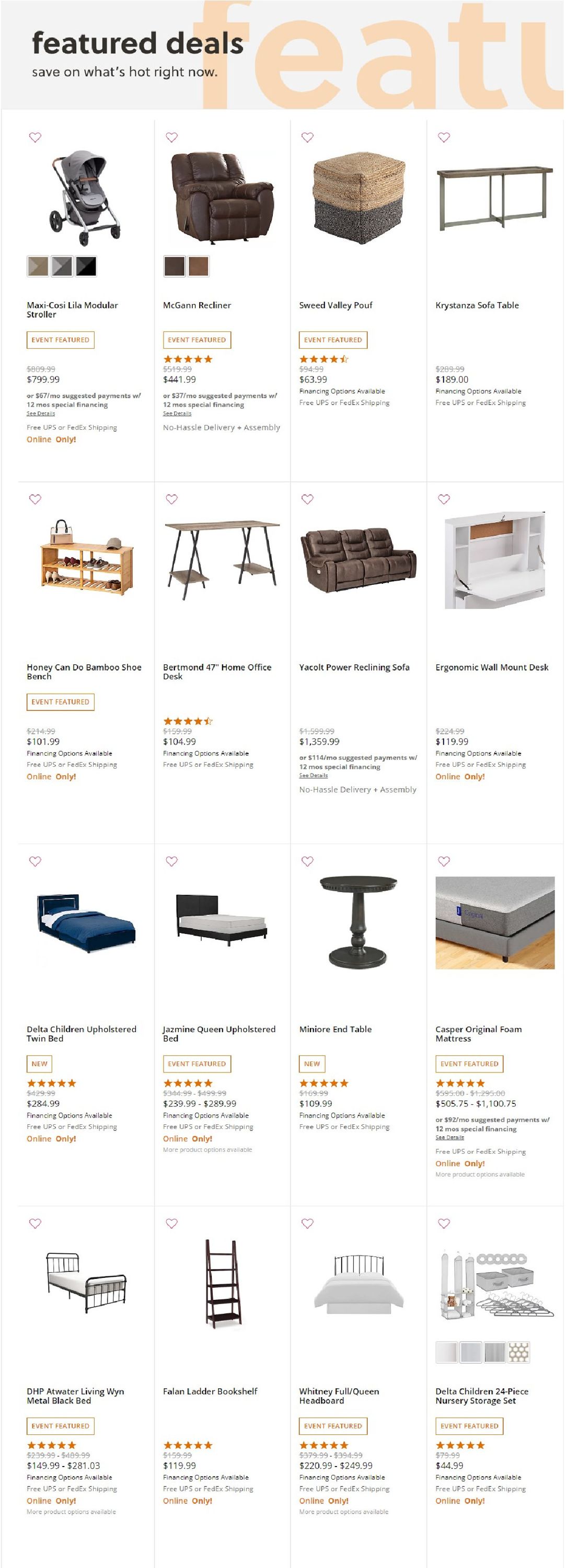 Catalogue Ashley Furniture Black Friday ad 2020 from 11/19/2020