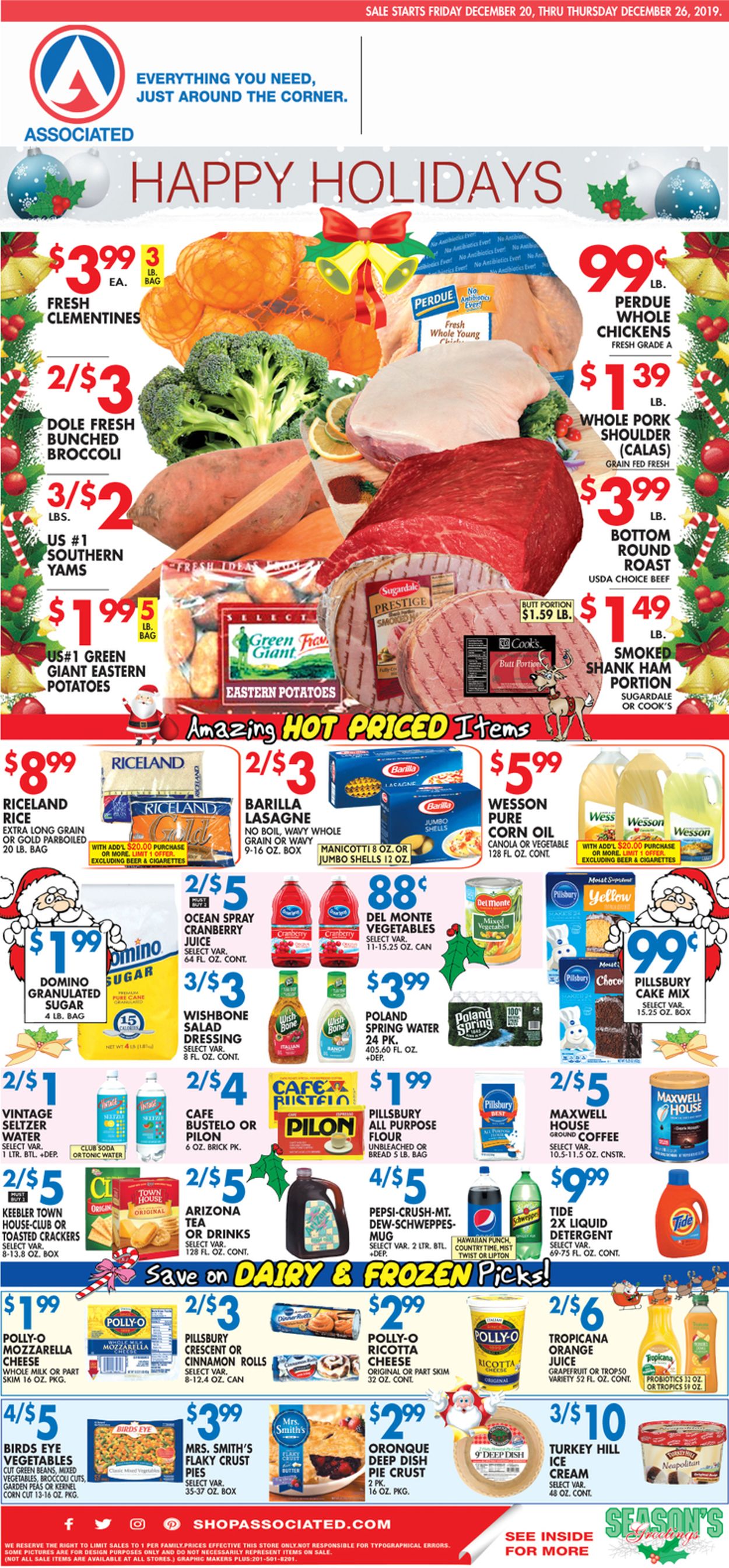 Catalogue Associated Supermarkets - Holidays Ad 2019 from 12/20/2019