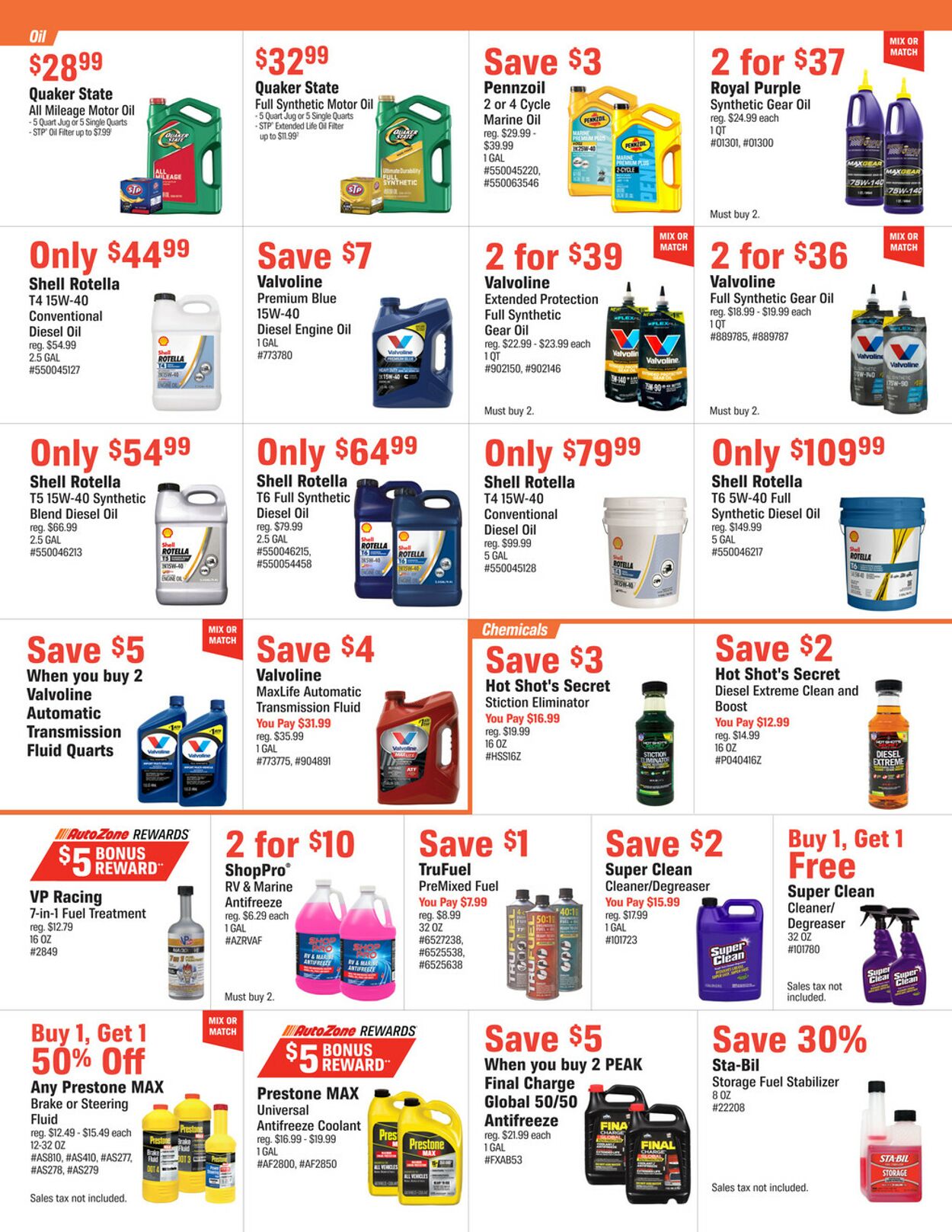 Catalogue Autozone from 10/22/2024