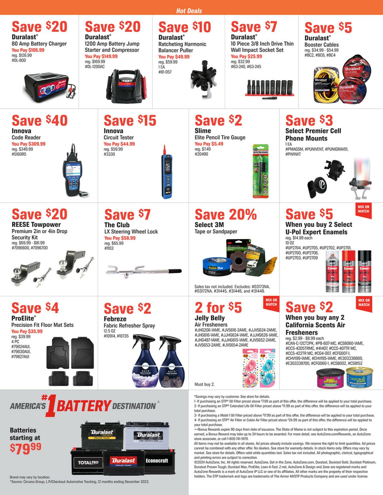 Catalogue Autozone from 12/31/2024