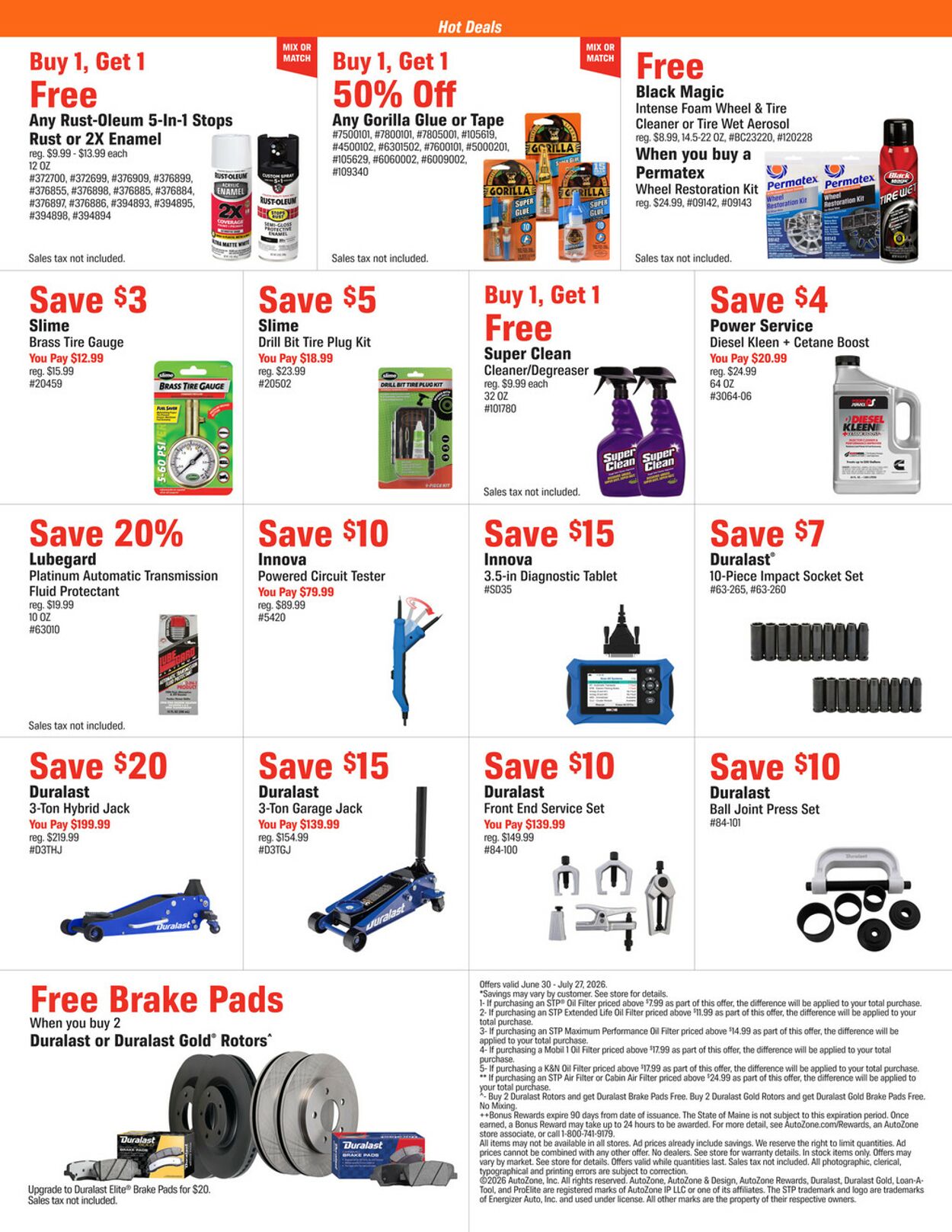 Catalogue Autozone from 06/30/2026