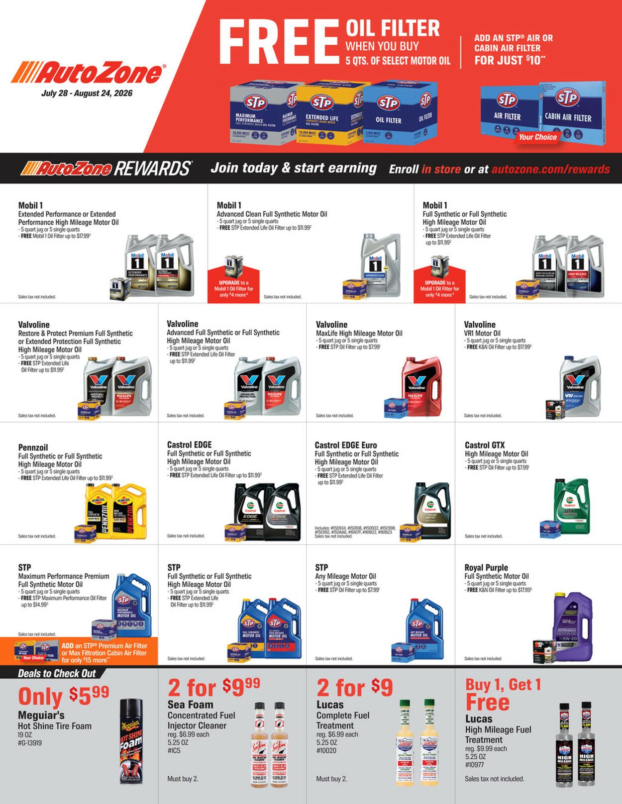 Catalogue Autozone from 07/28/2026