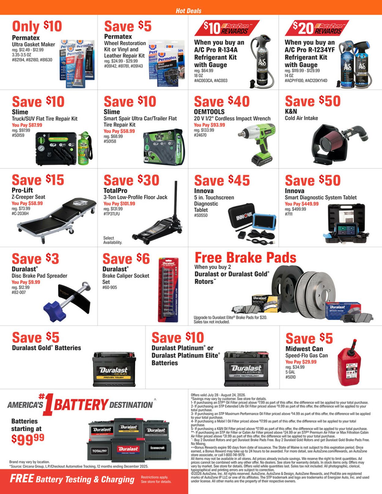 Catalogue Autozone from 07/28/2026