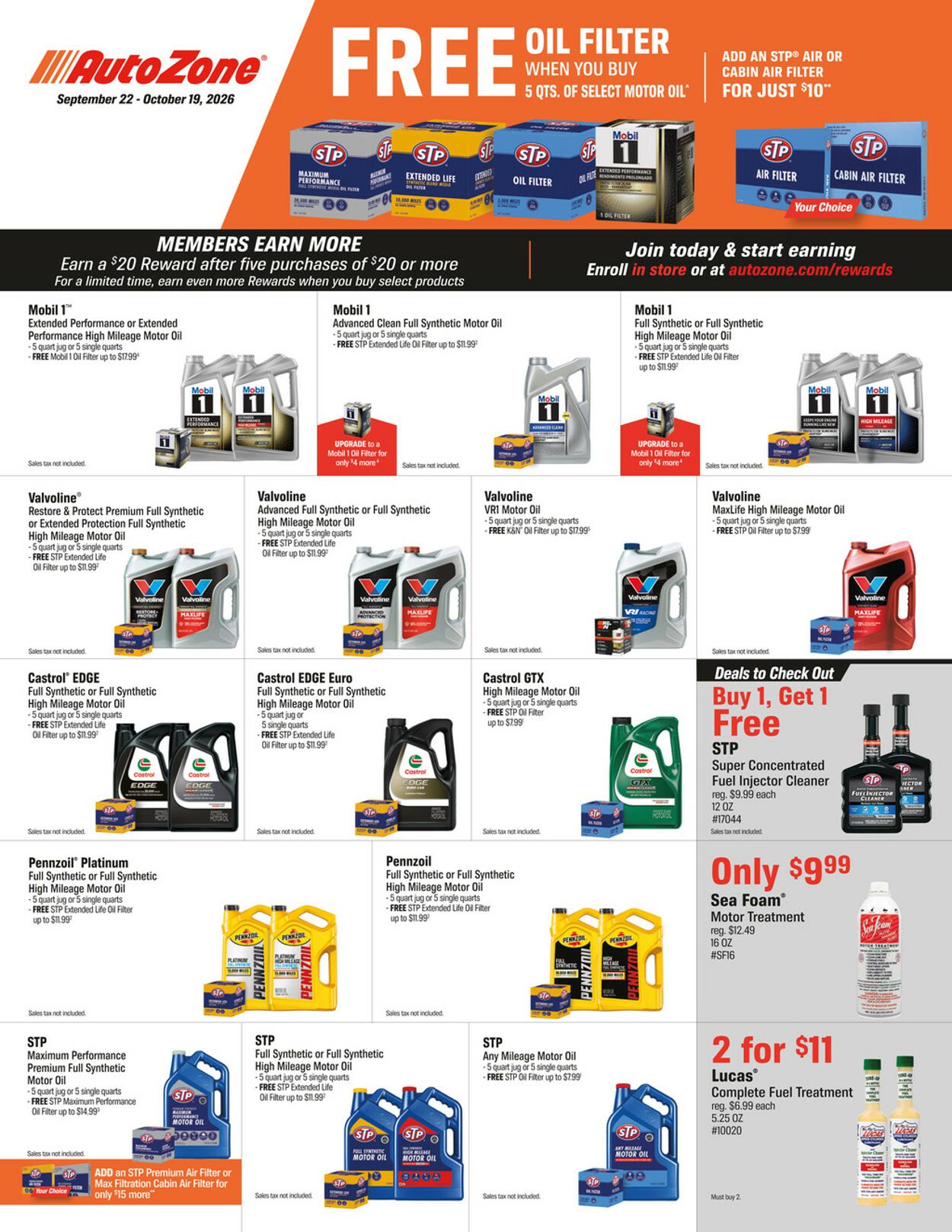 Catalogue Autozone from 09/22/2026