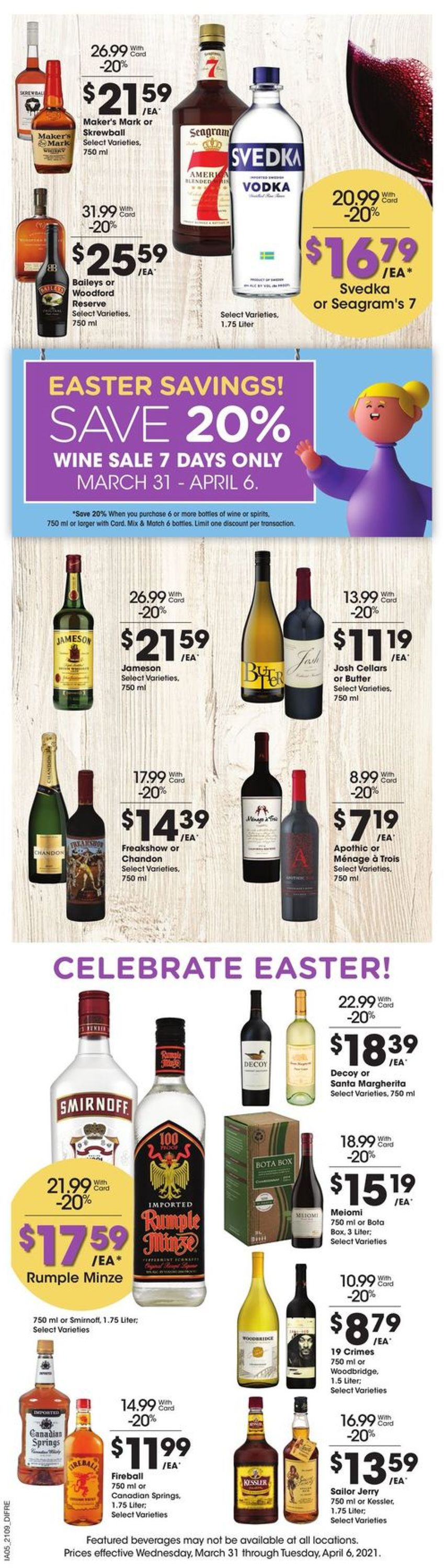 Catalogue Baker's - Easter 2021 ad from 03/31/2021