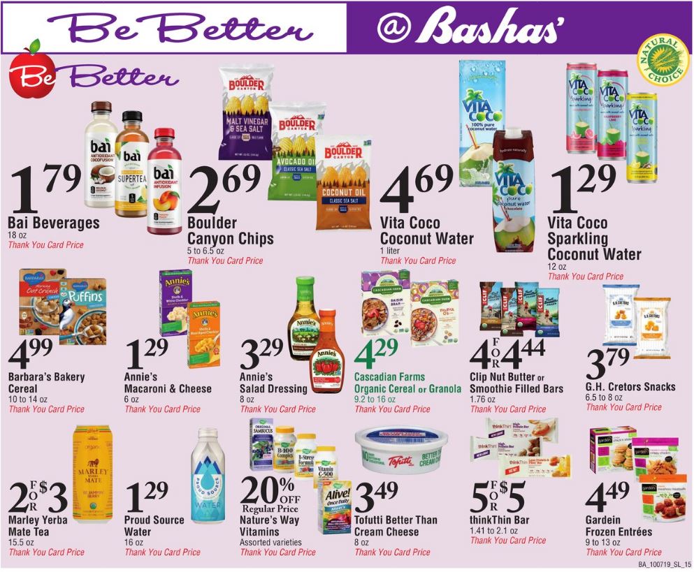 Catalogue Bashas from 10/07/2019