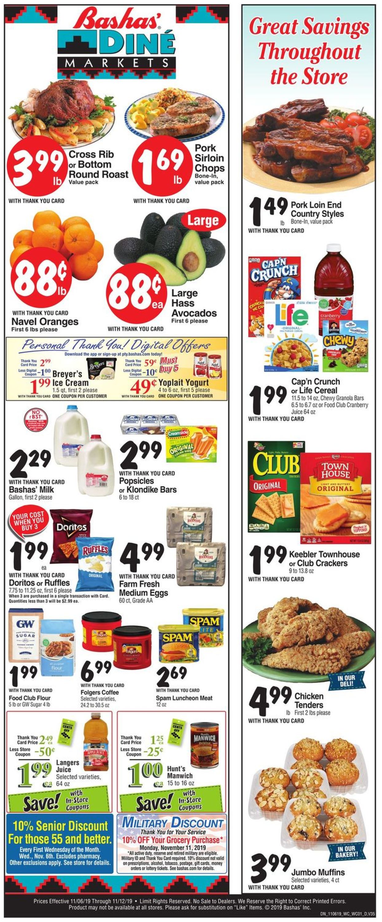 Bashas Current weekly ad 11/06 - 11/12/2019 [2] - frequent-ads.com