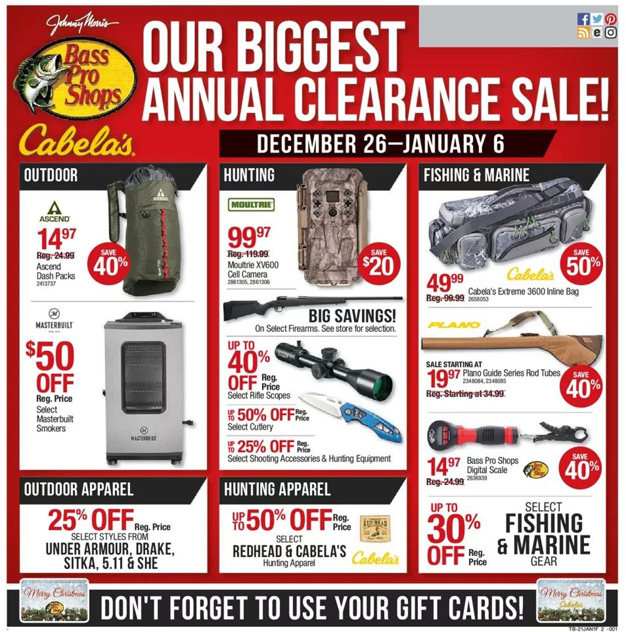 Bass Pro Annual Clearance Sale! Current weekly ad 12/26 01/06/2021 [2