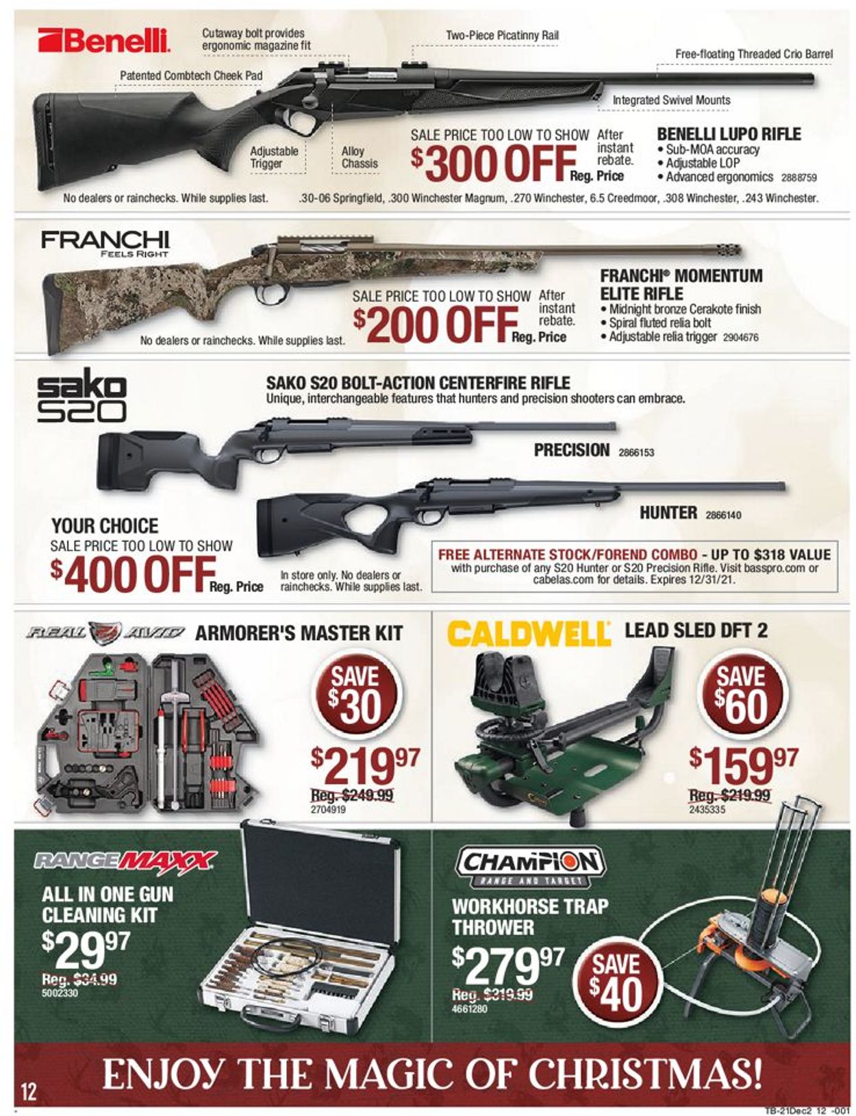 Catalogue Bass Pro HOLIDAY 2021 from 12/09/2021