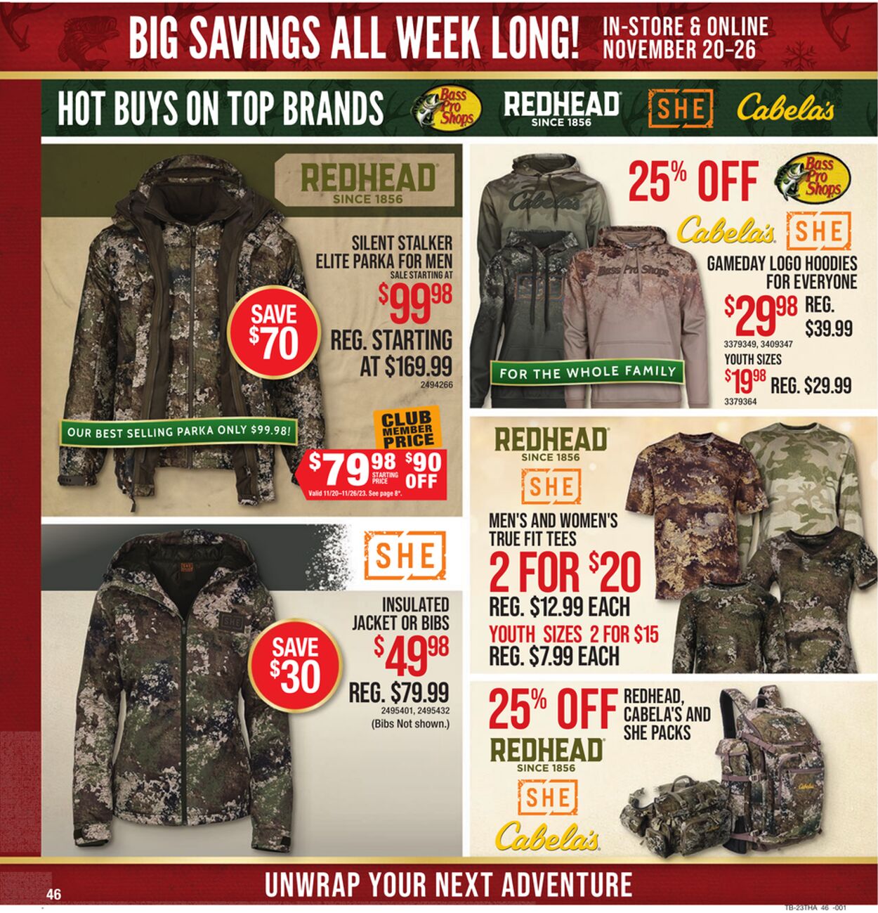 Catalogue Bass Pro from 11/20/2023