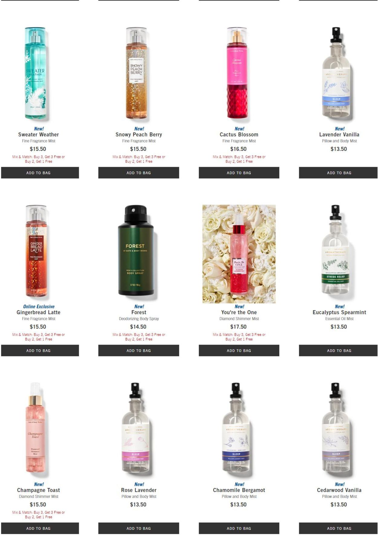 Catalogue Bath & Body Works Black Friday 2020 from 11/10/2020