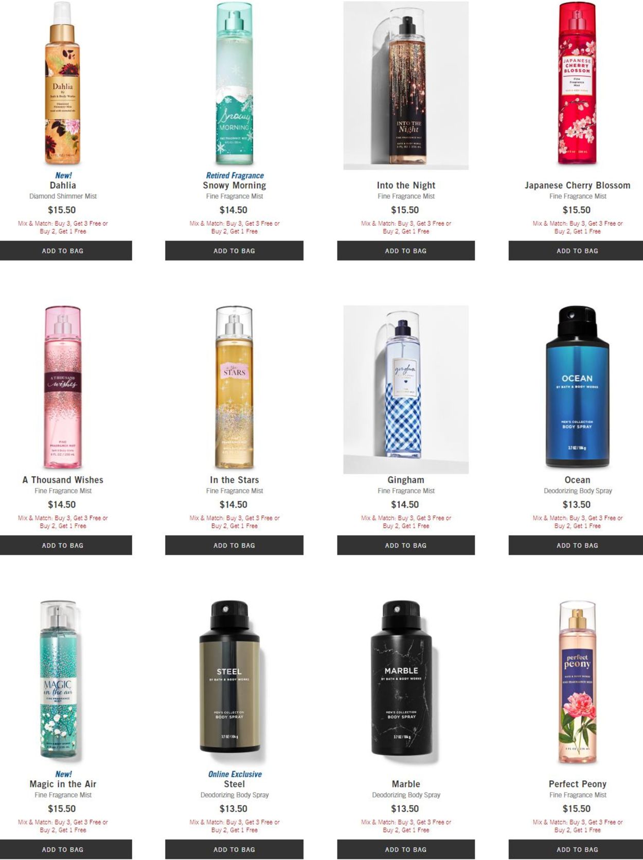 Catalogue Bath & Body Works Black Friday 2020 from 11/10/2020