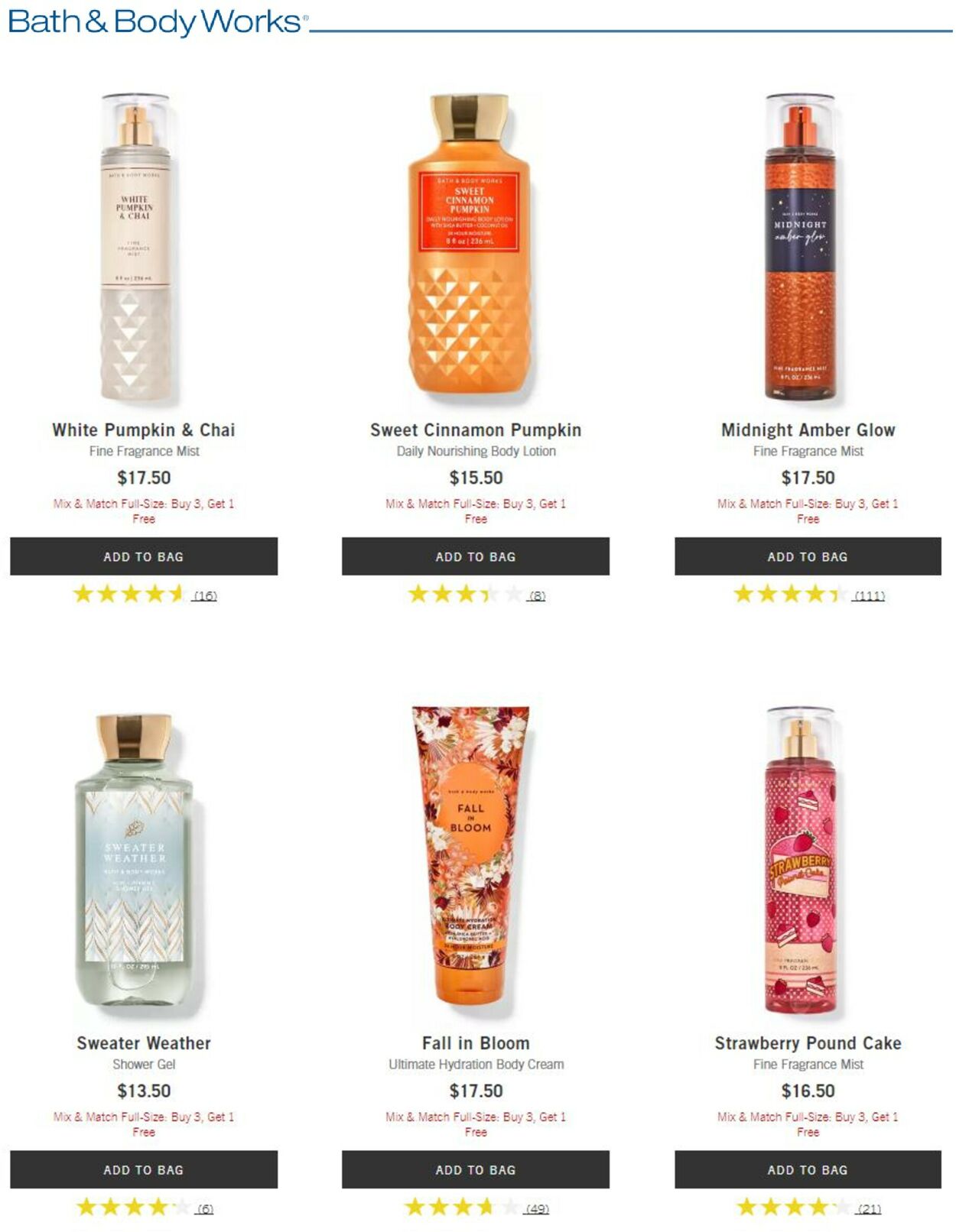 Catalogue Bath & Body Works from 10/06/2022
