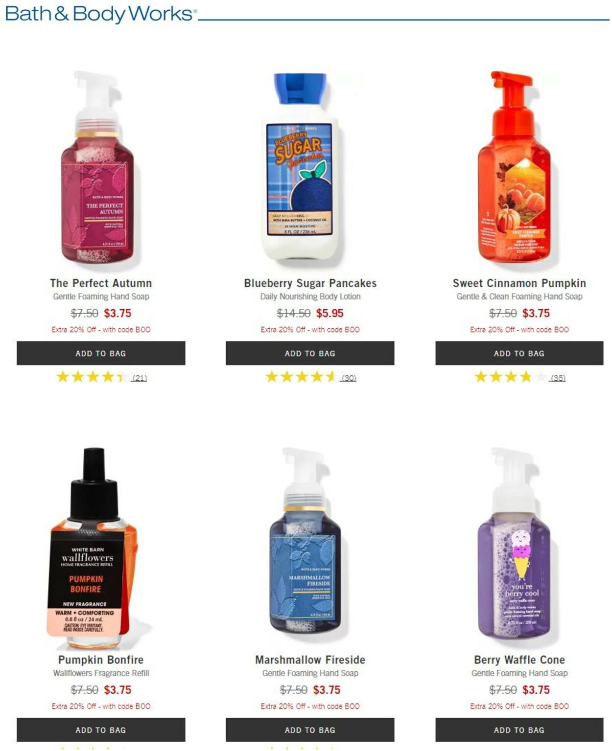 Catalogue Bath & Body Works from 10/20/2022
