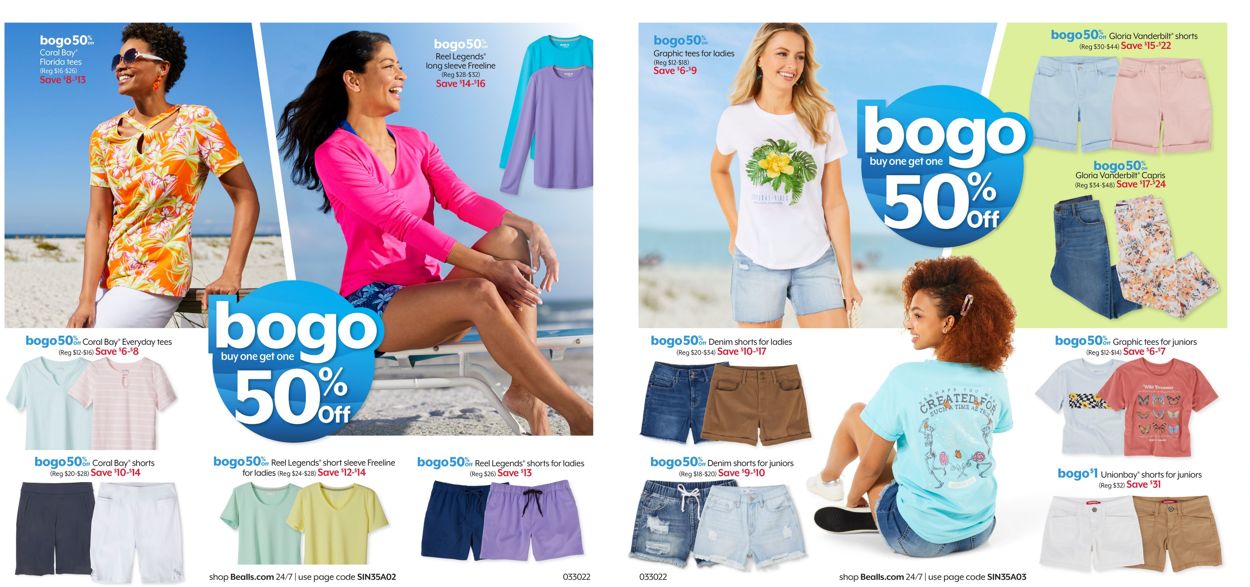 Catalogue Bealls Florida from 03/30/2022