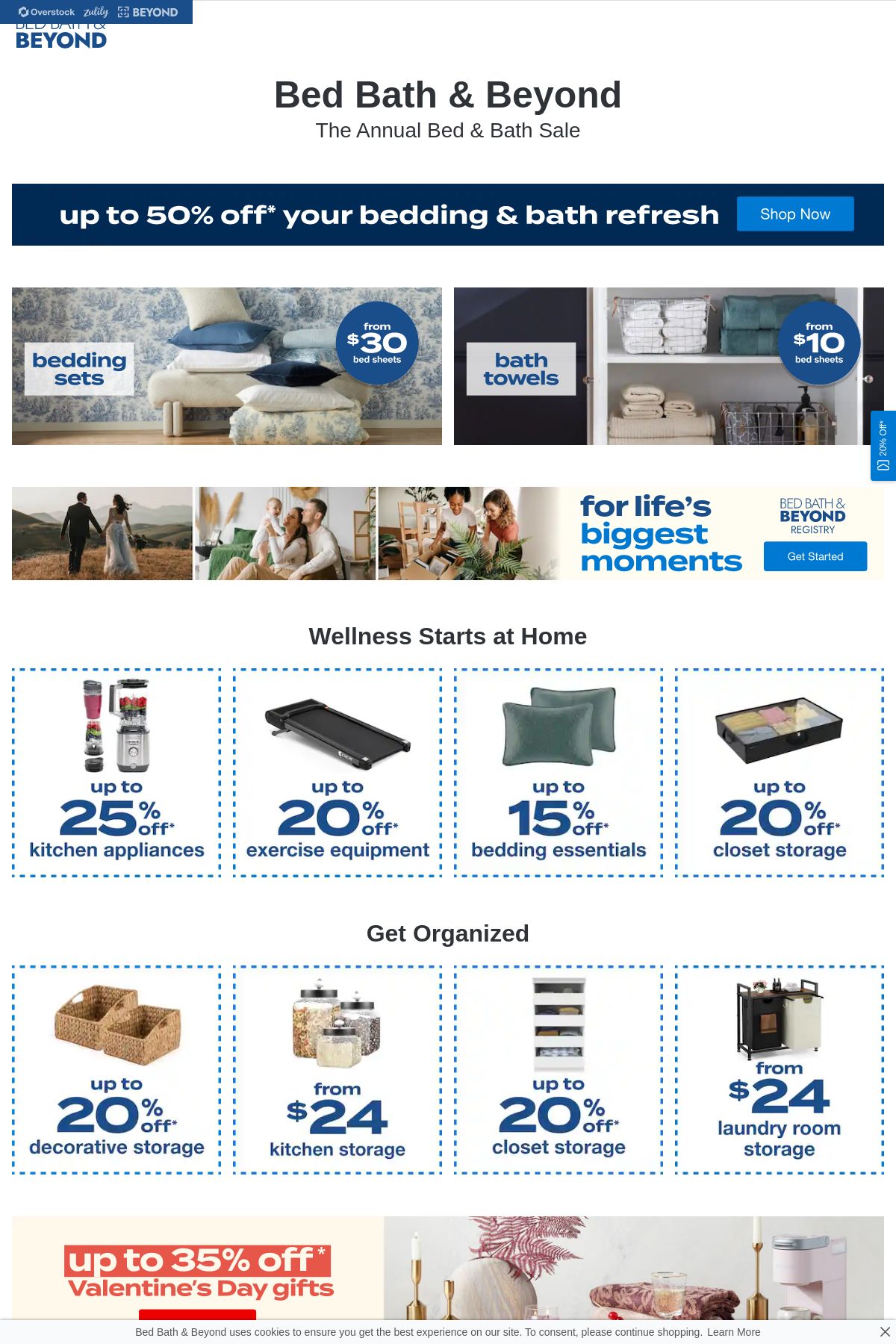 Catalogue Bed Bath and Beyond from 01/20/2025