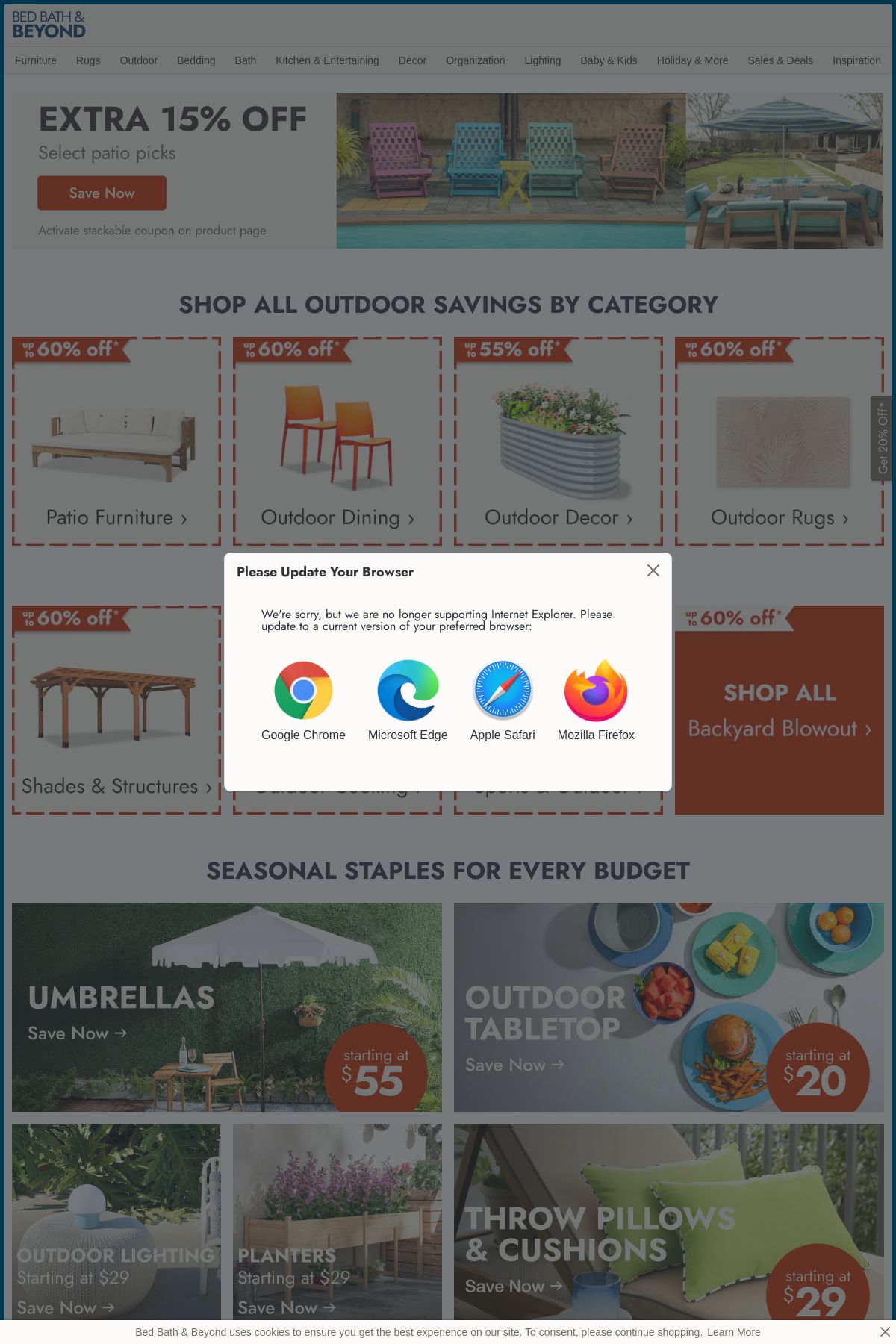 Catalogue Bed Bath and Beyond from 07/21/2025