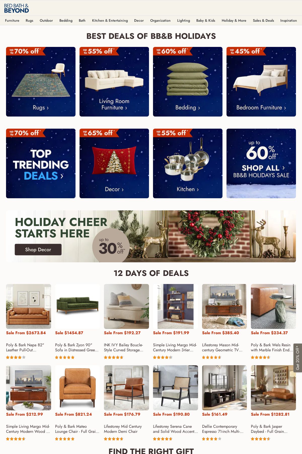 Catalogue Bed Bath and Beyond from 12/08/2025