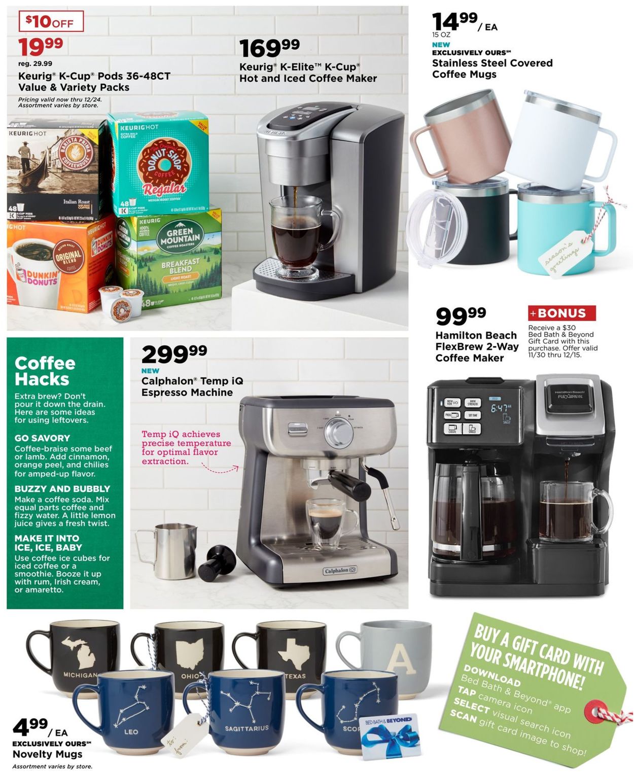 Catalogue Bed Bath and Beyond - Holiday Ad 2019 from 12/01/2019