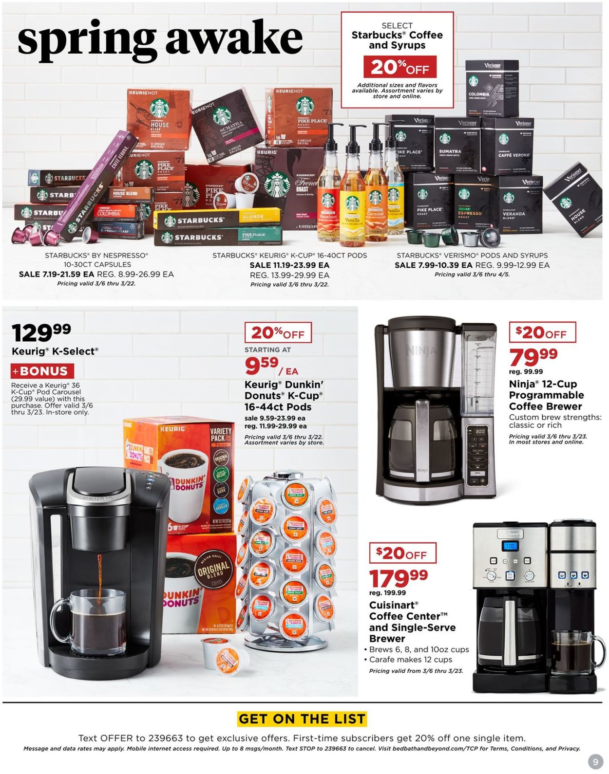 Catalogue Bed Bath and Beyond from 03/09/2020