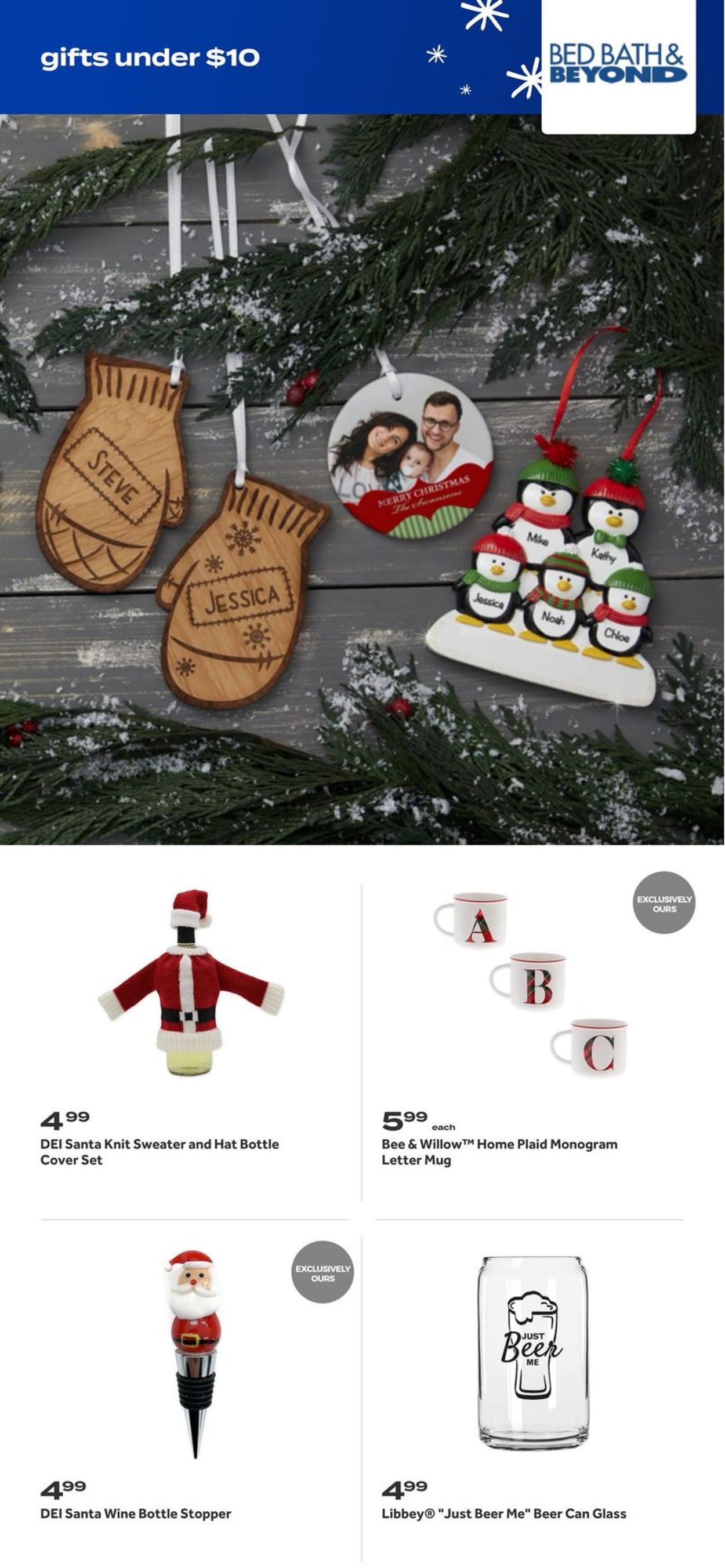 Catalogue Bed Bath and Beyond Holiday Gifts 2020 from 12/01/2020