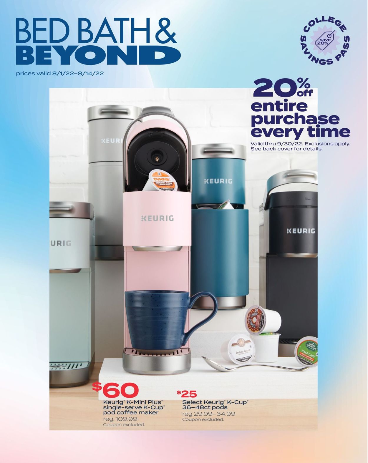 Catalogue Bed Bath and Beyond from 08/01/2022