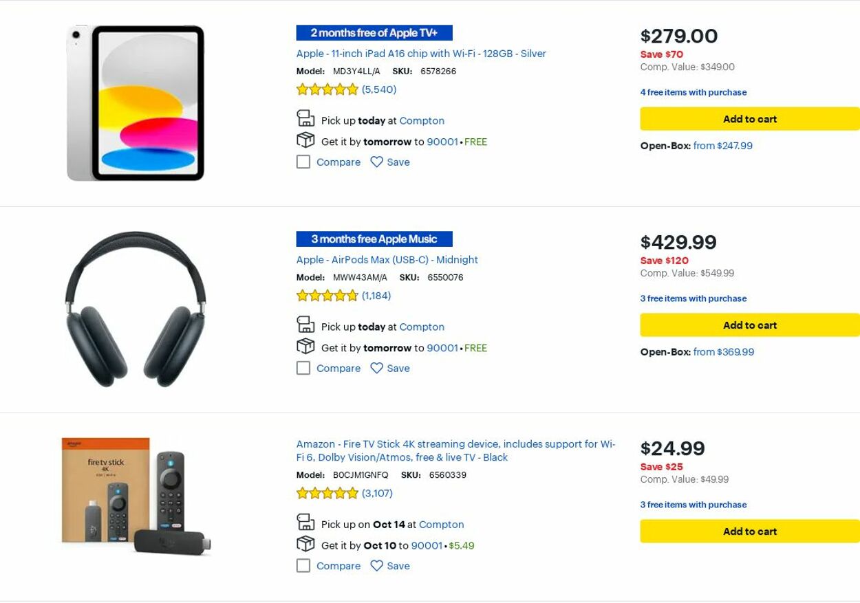 Catalogue Best Buy from 10/01/2025