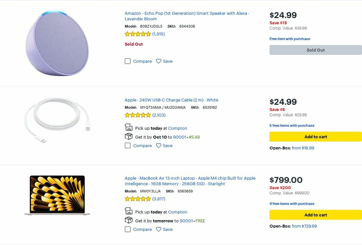 Catalogue Best Buy from 10/01/2025