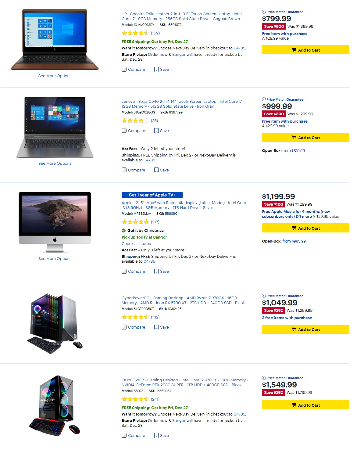 Catalogue Best Buy from 12/24/2019