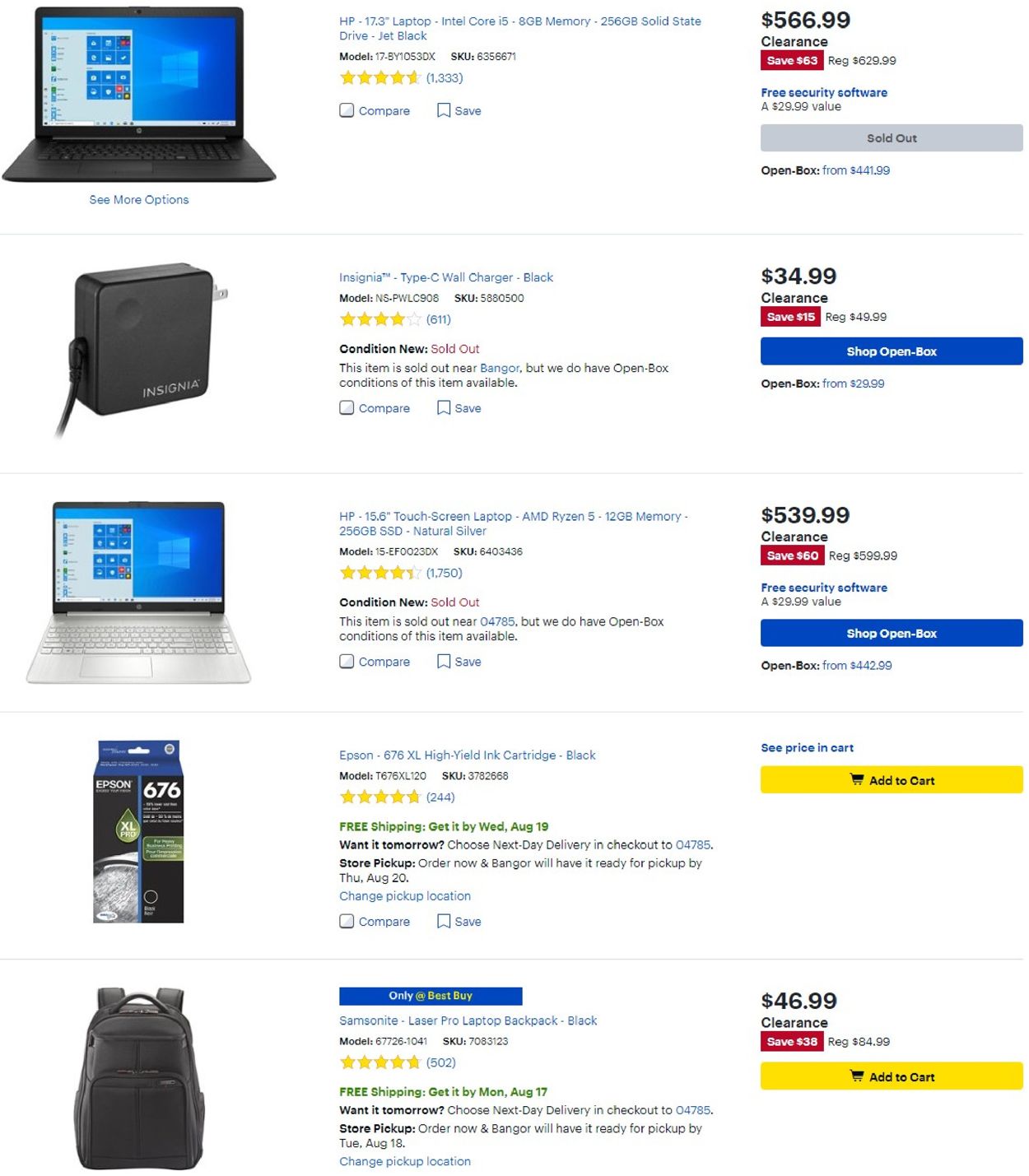 Catalogue Best Buy from 08/14/2020