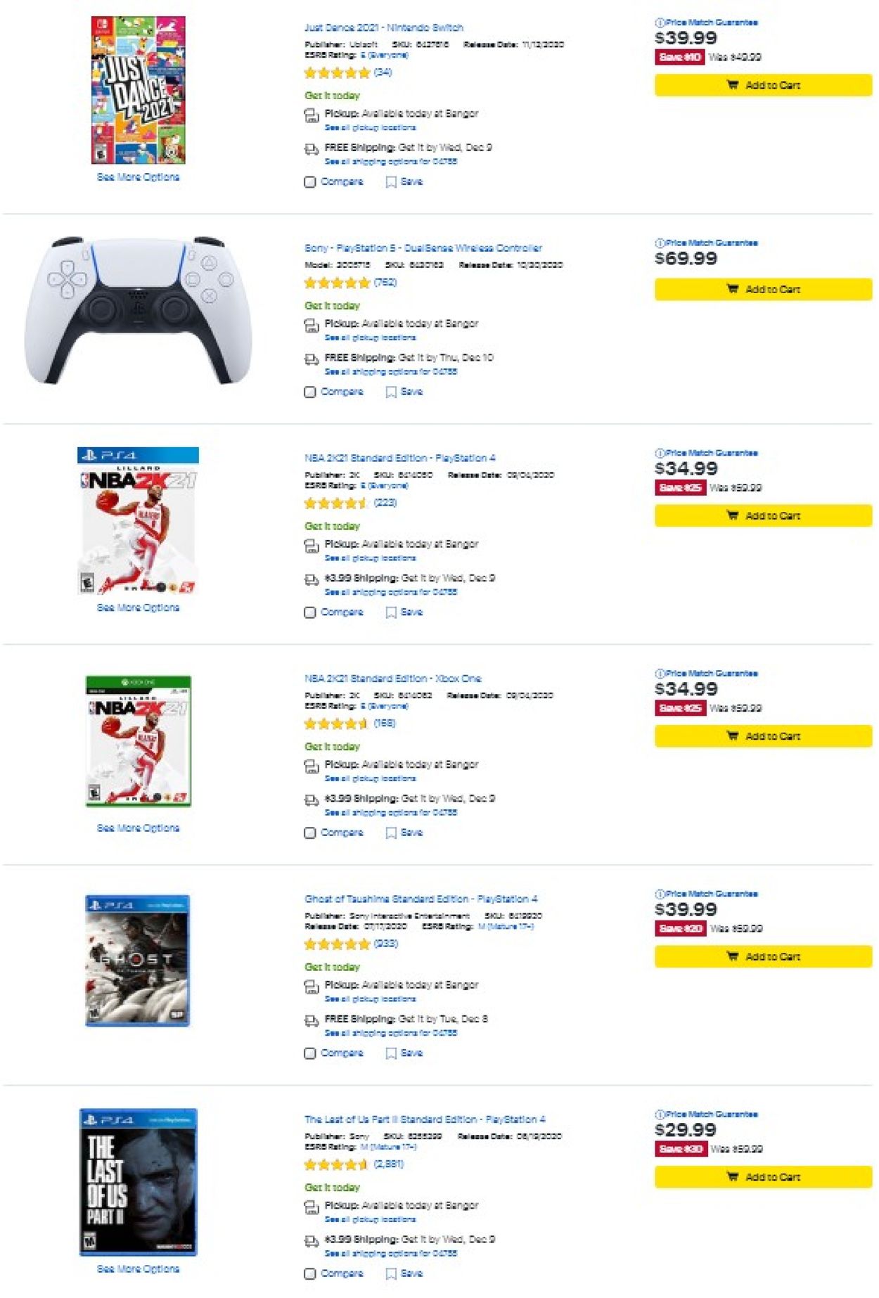 Catalogue Best Buy Cyber Deals 2020 from 12/04/2020
