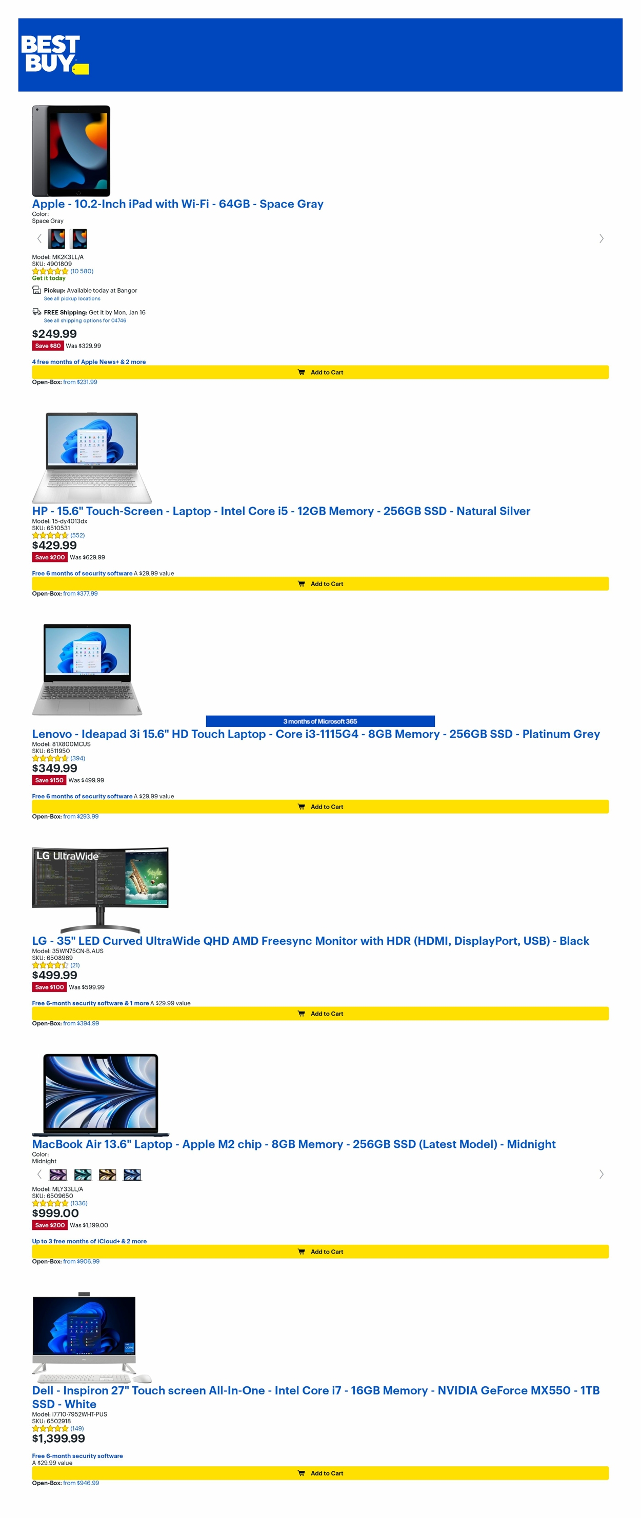 Catalogue Best Buy from 01/13/2023